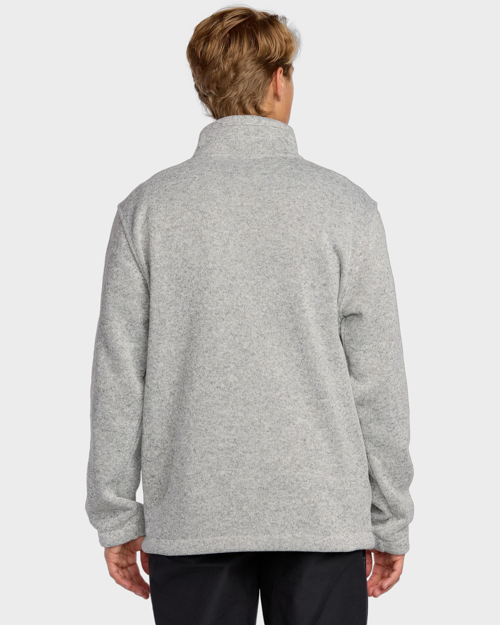 Mens Boundary Mock Neck Zip Up Fleece Jacket - Image 2