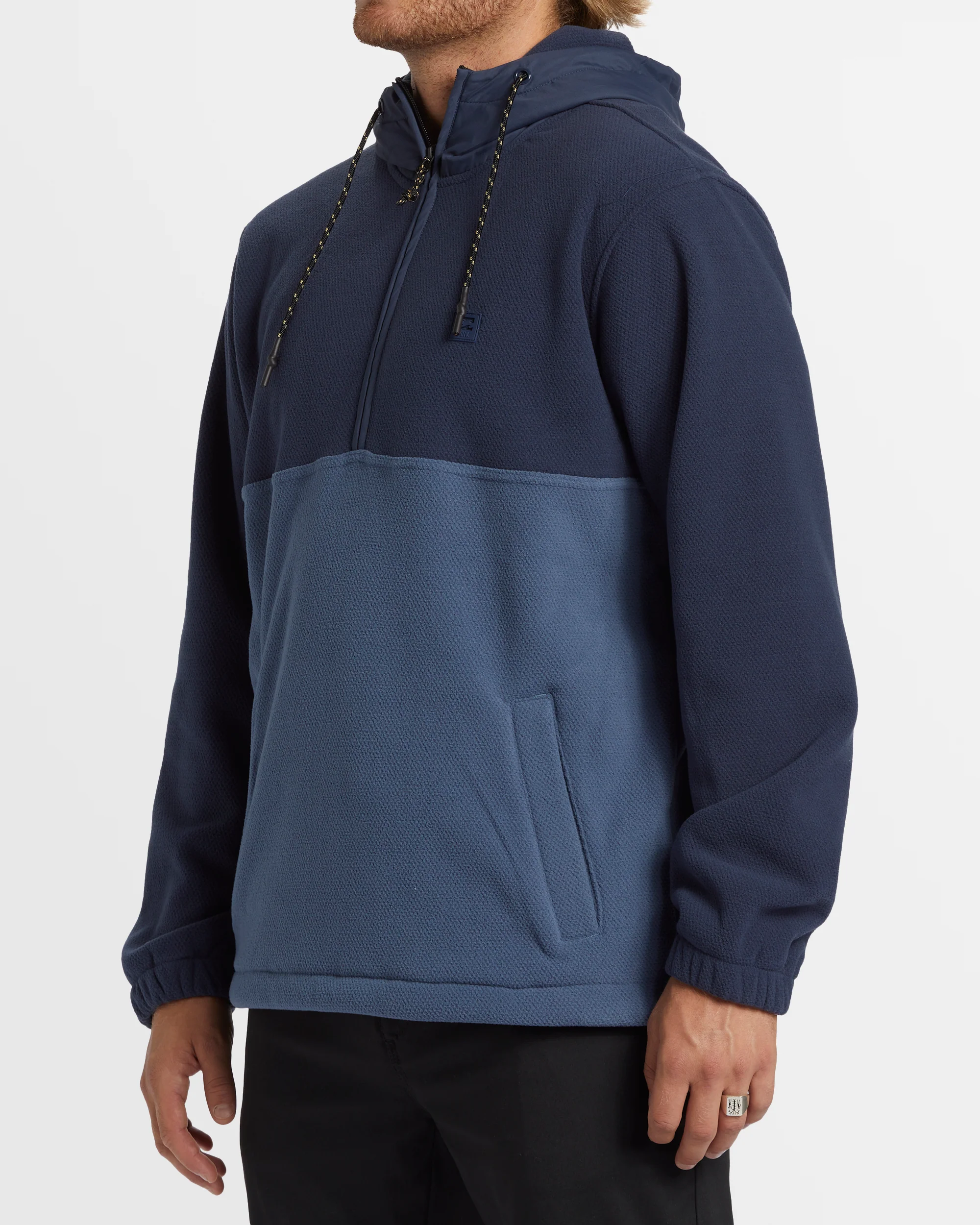 Mens A/Div Boundary Hooded Half Zip Fleece Pullover - Image 2