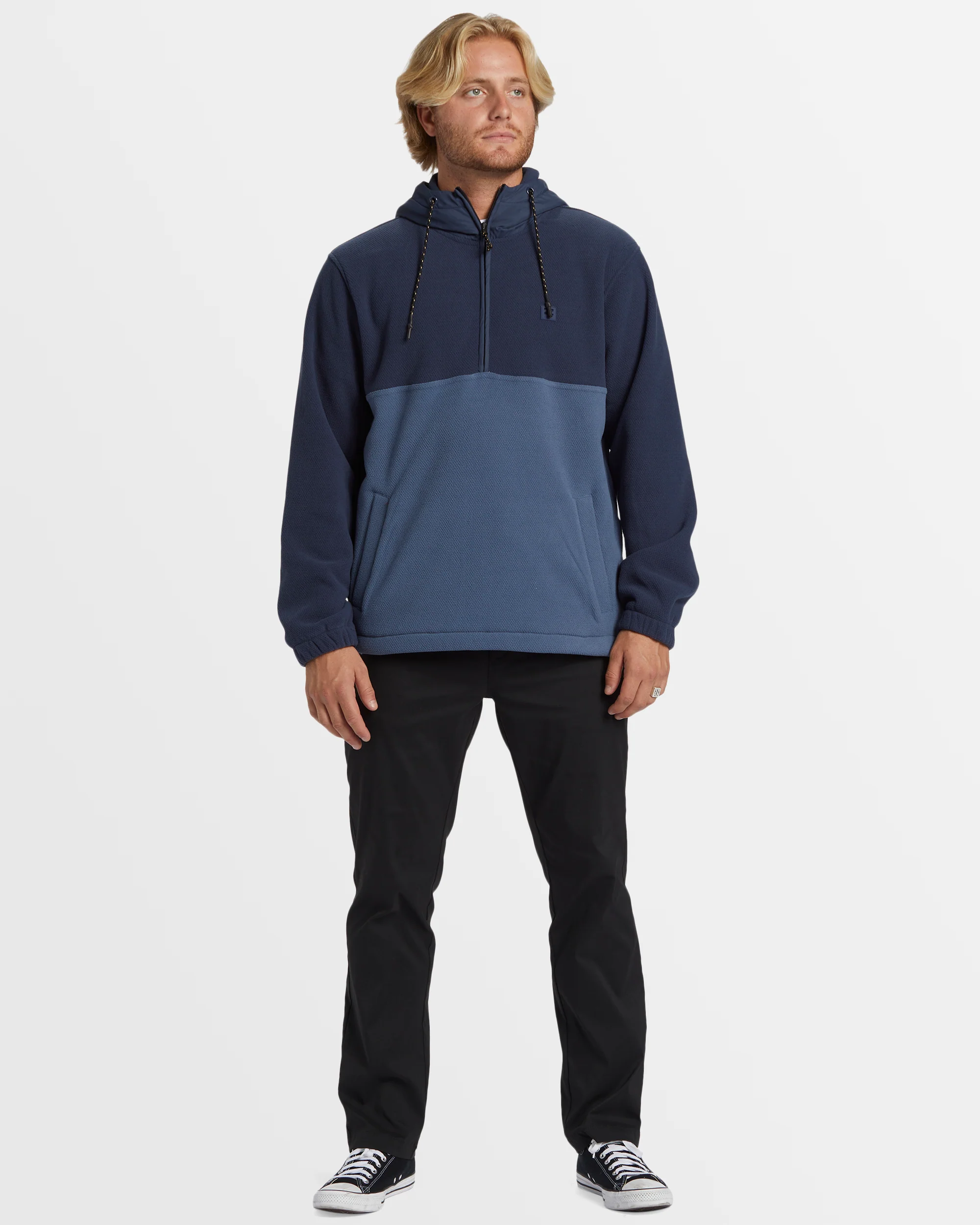 Mens A/Div Boundary Hooded Half Zip Fleece Pullover - Image 6