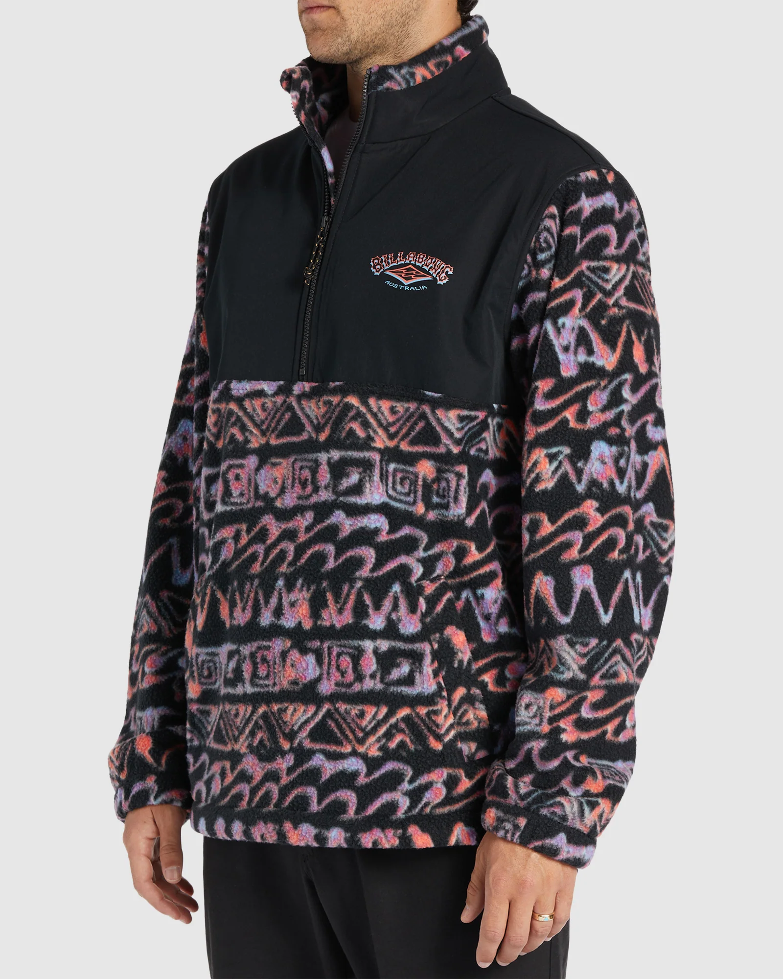 Mens A/Div Boundary Re-Issue Mock Neck Fleece Pullover - Image 2