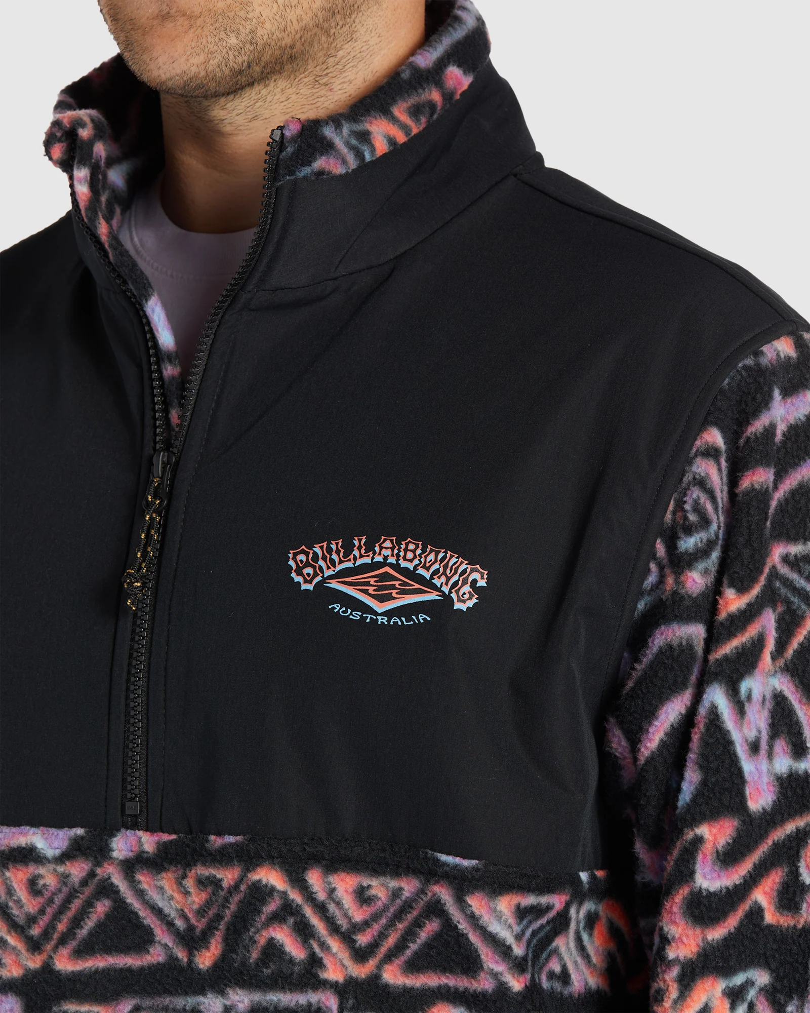 Mens A/Div Boundary Re-Issue Mock Neck Fleece Pullover - Image 4