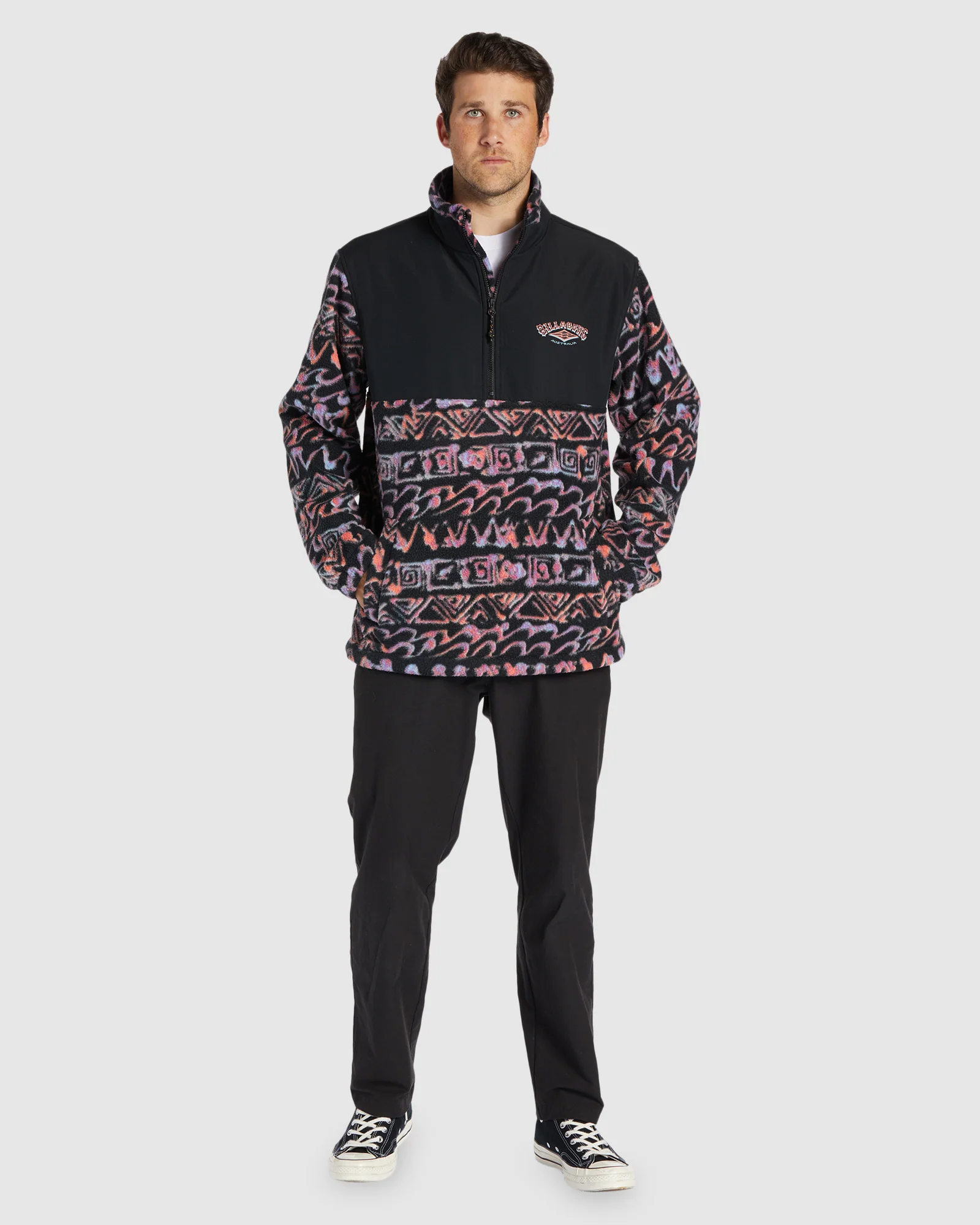 Mens A/Div Boundary Re-Issue Mock Neck Fleece Pullover - Image 5