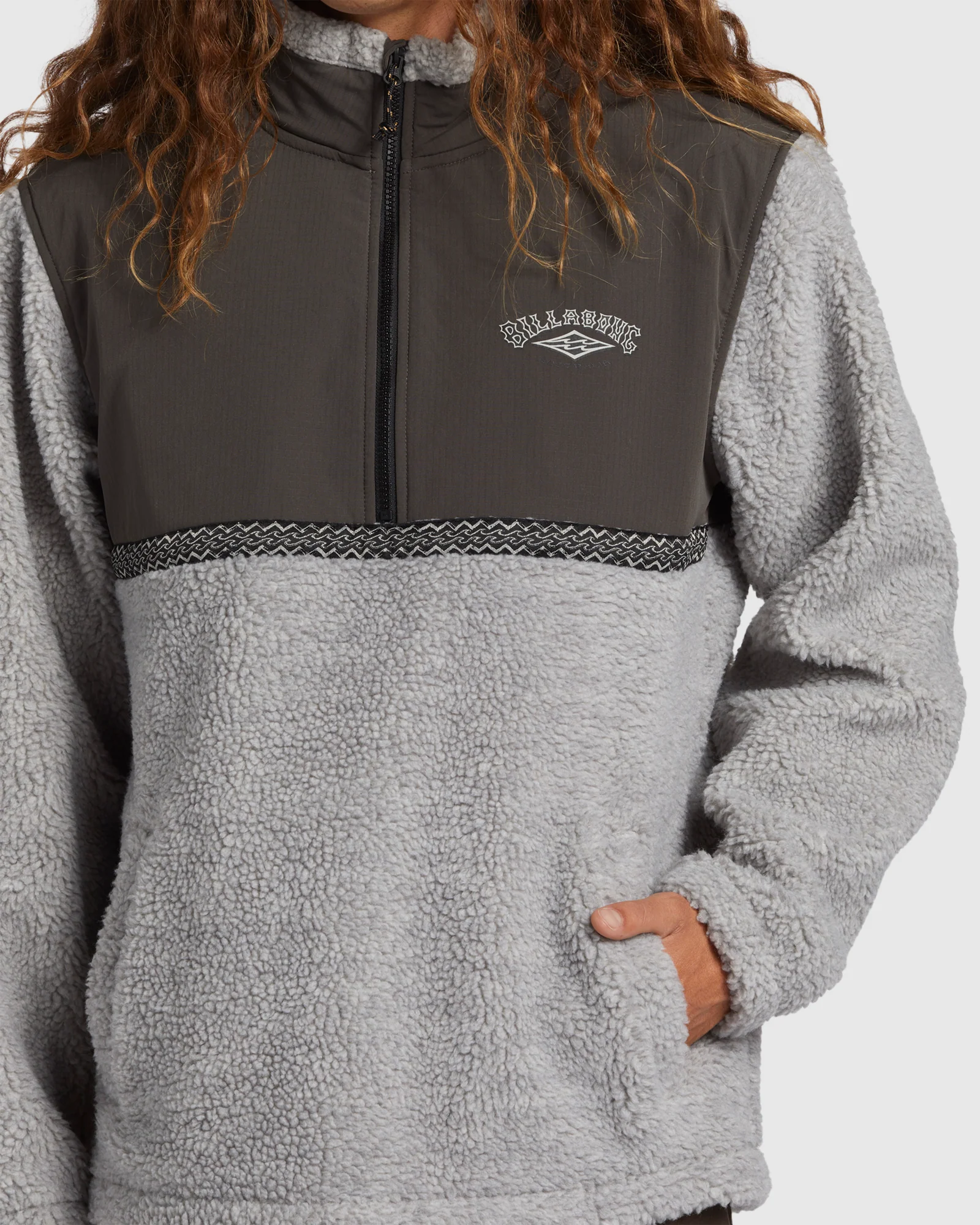 Mens A/Div Boundary Re-It-Shirtue Mock Neck Fleece Pullover - Image 4