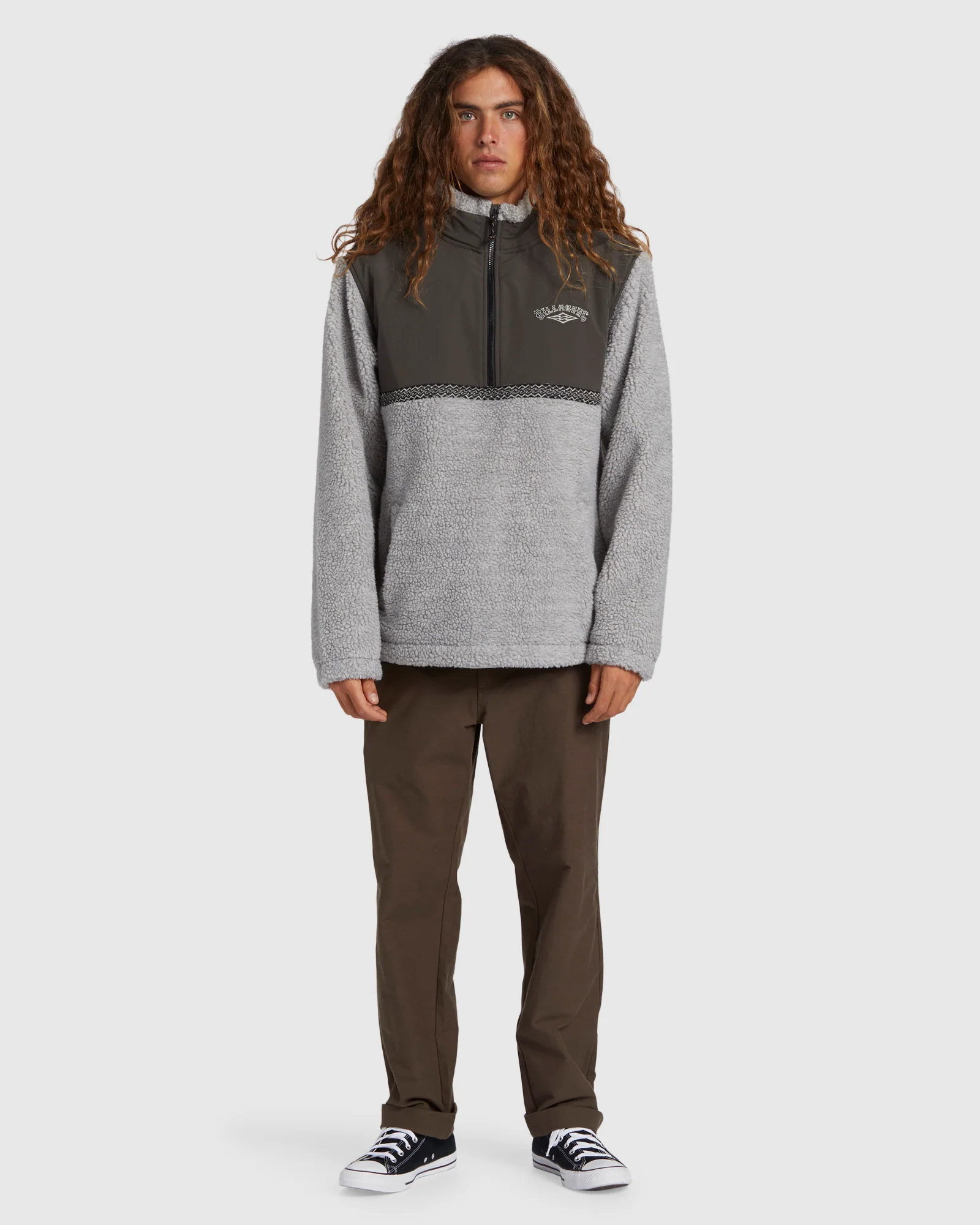 Mens A/Div Boundary Re-It-Shirtue Mock Neck Fleece Pullover - Image 5