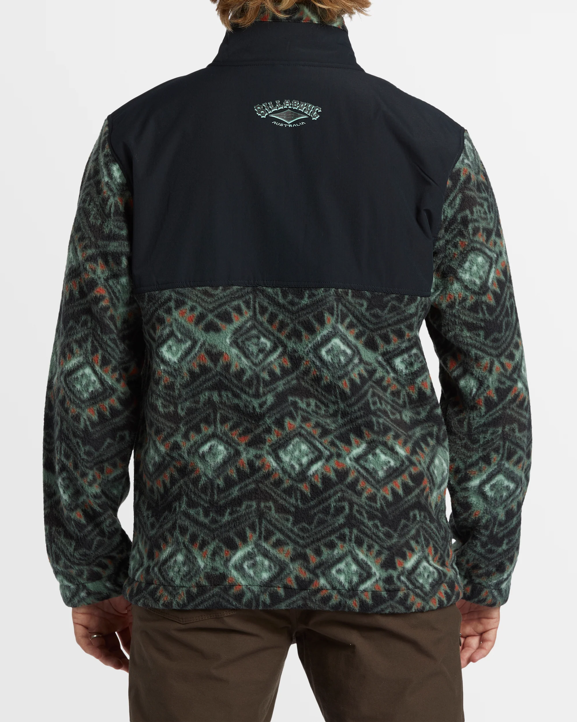 Mens Boundary Re-It-Shirtue Mock Neck Fleece Pullover - Image 3
