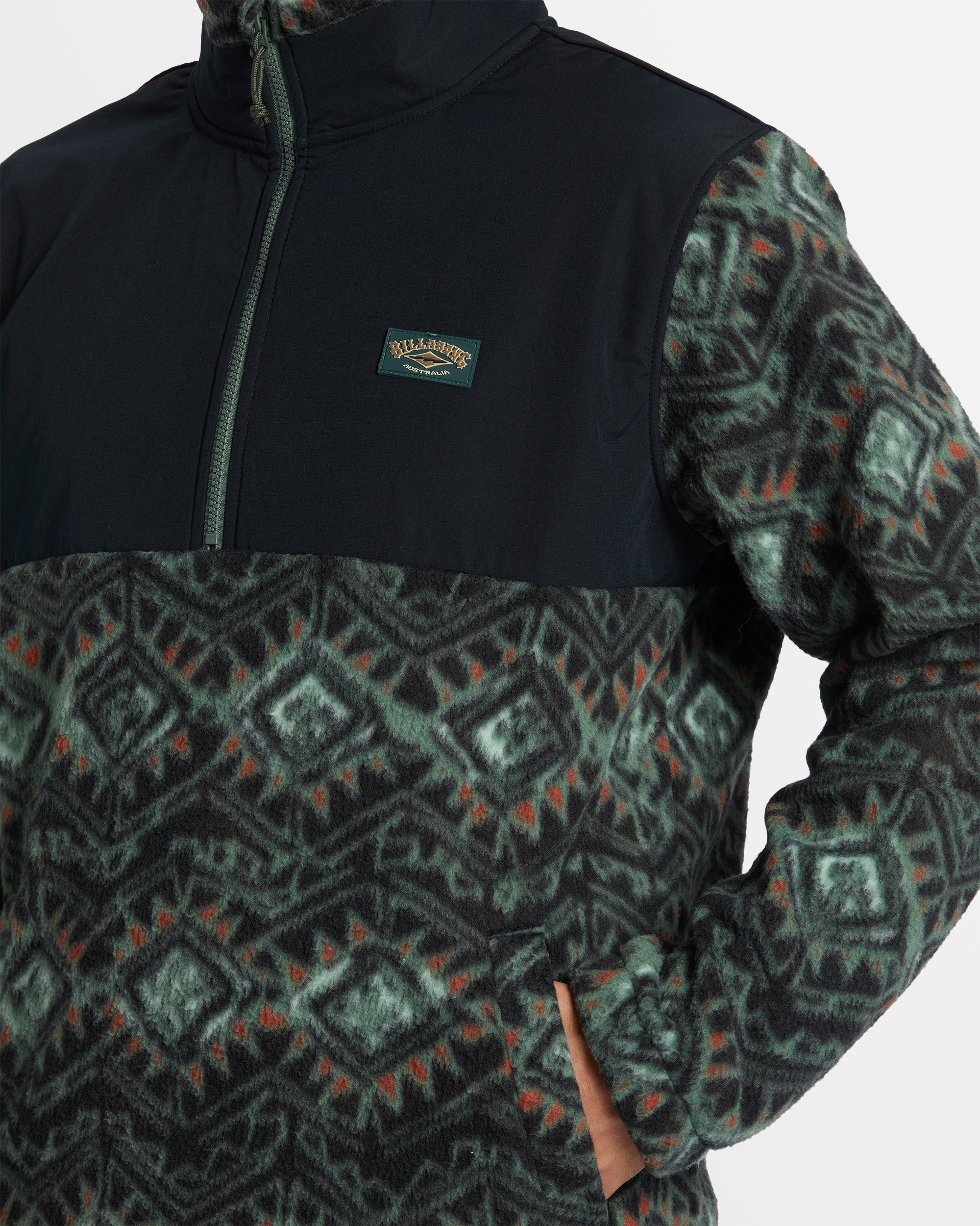 Mens Boundary Re-It-Shirtue Mock Neck Fleece Pullover - Image 4