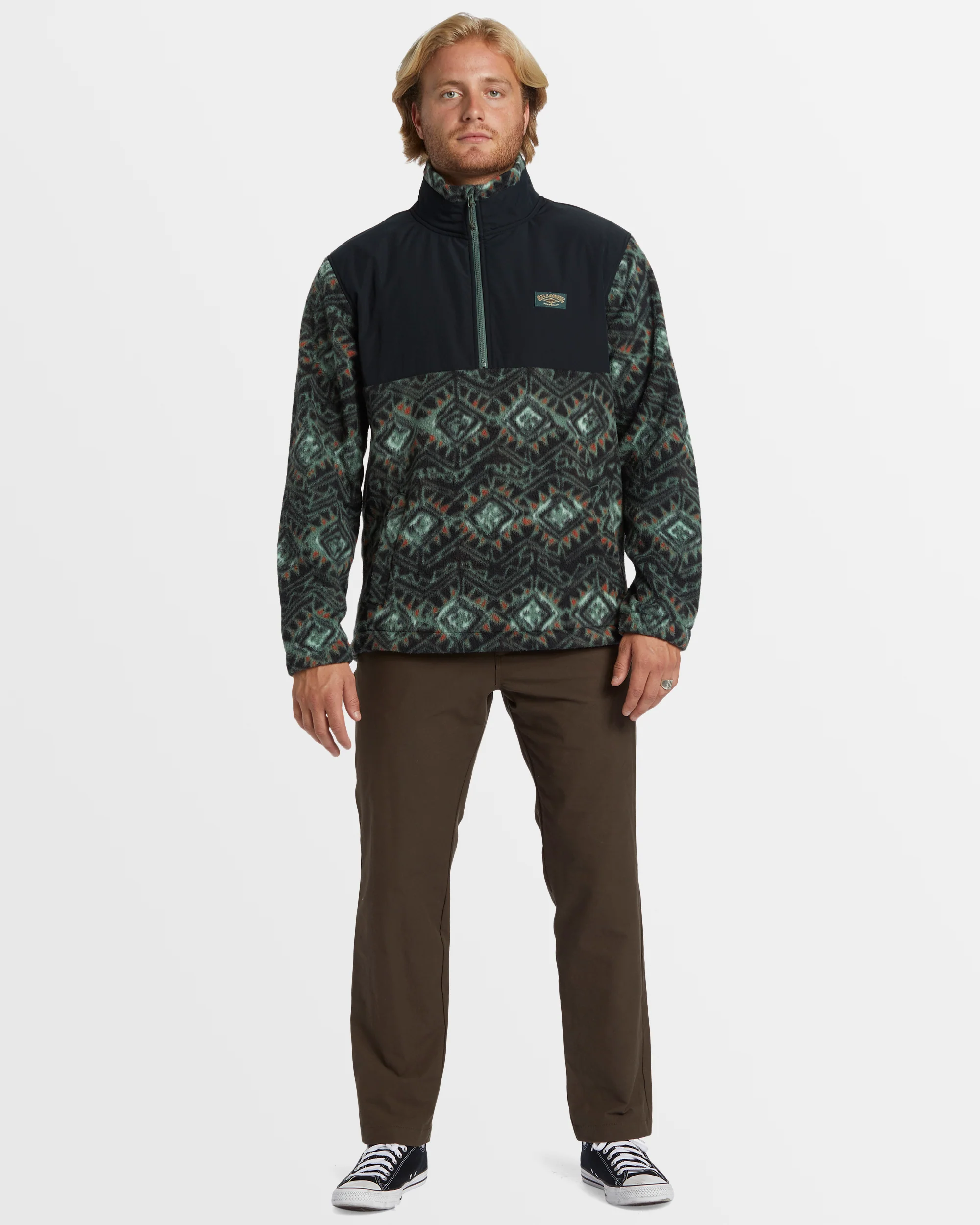 Mens Boundary Re-It-Shirtue Mock Neck Fleece Pullover - Image 6