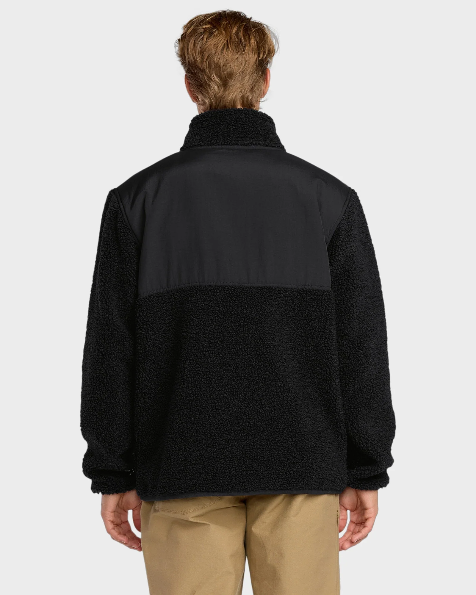 Mens Boundary Summit Mock Neck Zip Up Fleece Jacket - Image 2