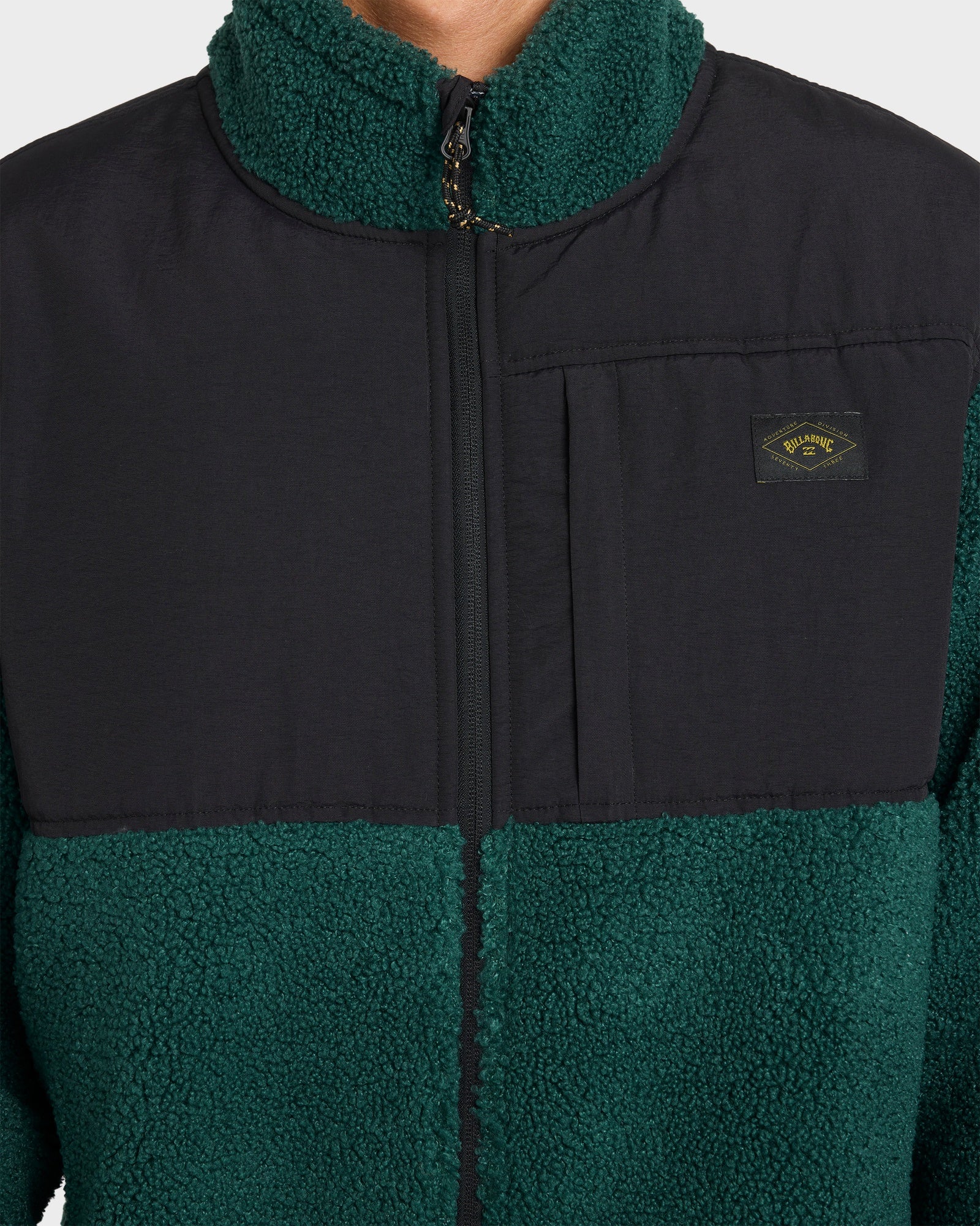 Mens Boundary Summit Mock Neck Zip Up Fleece Jacket - Image 4