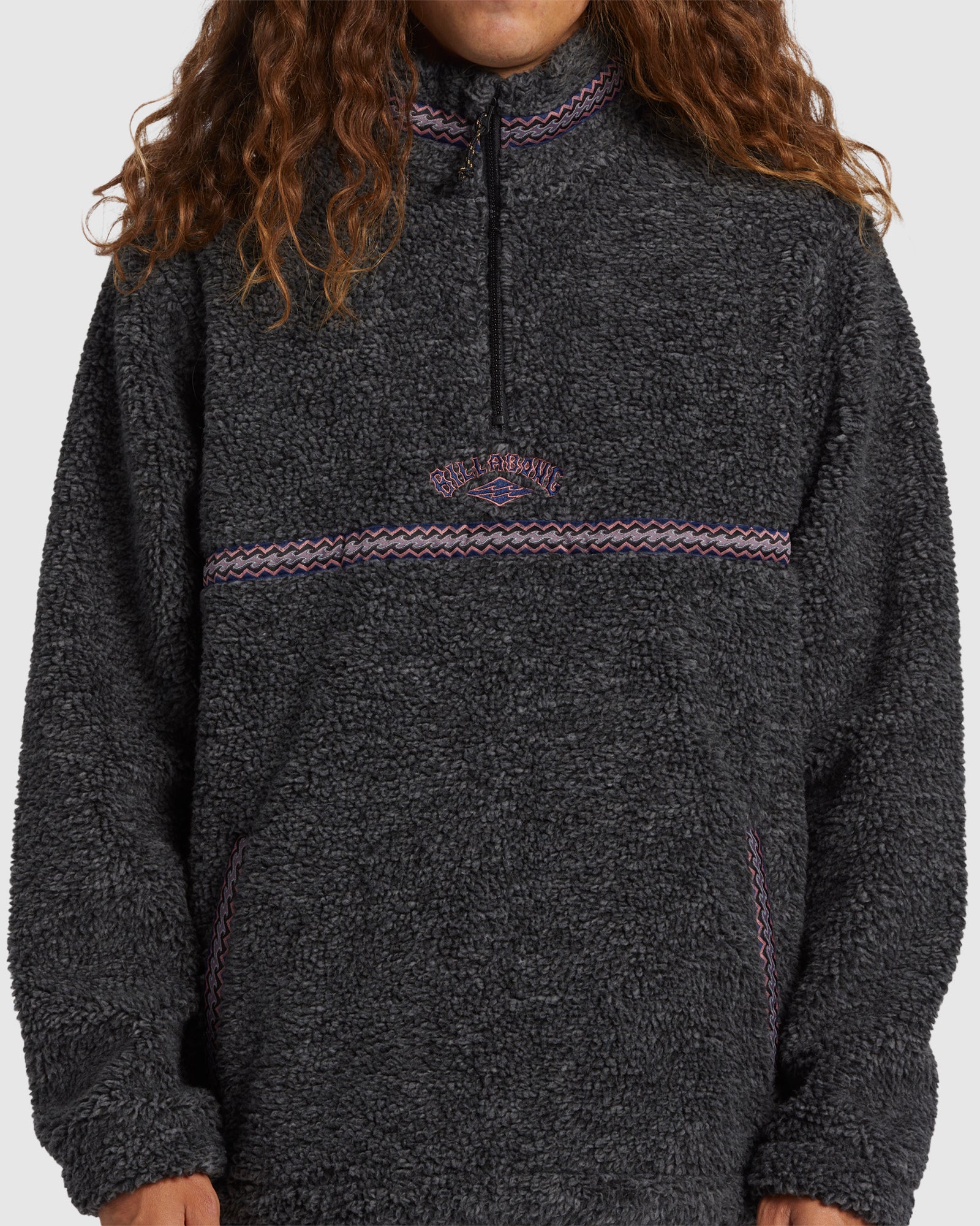 Mens A/Div Boundary Tombstone Mock Neck Fleece Pullover - Image 4