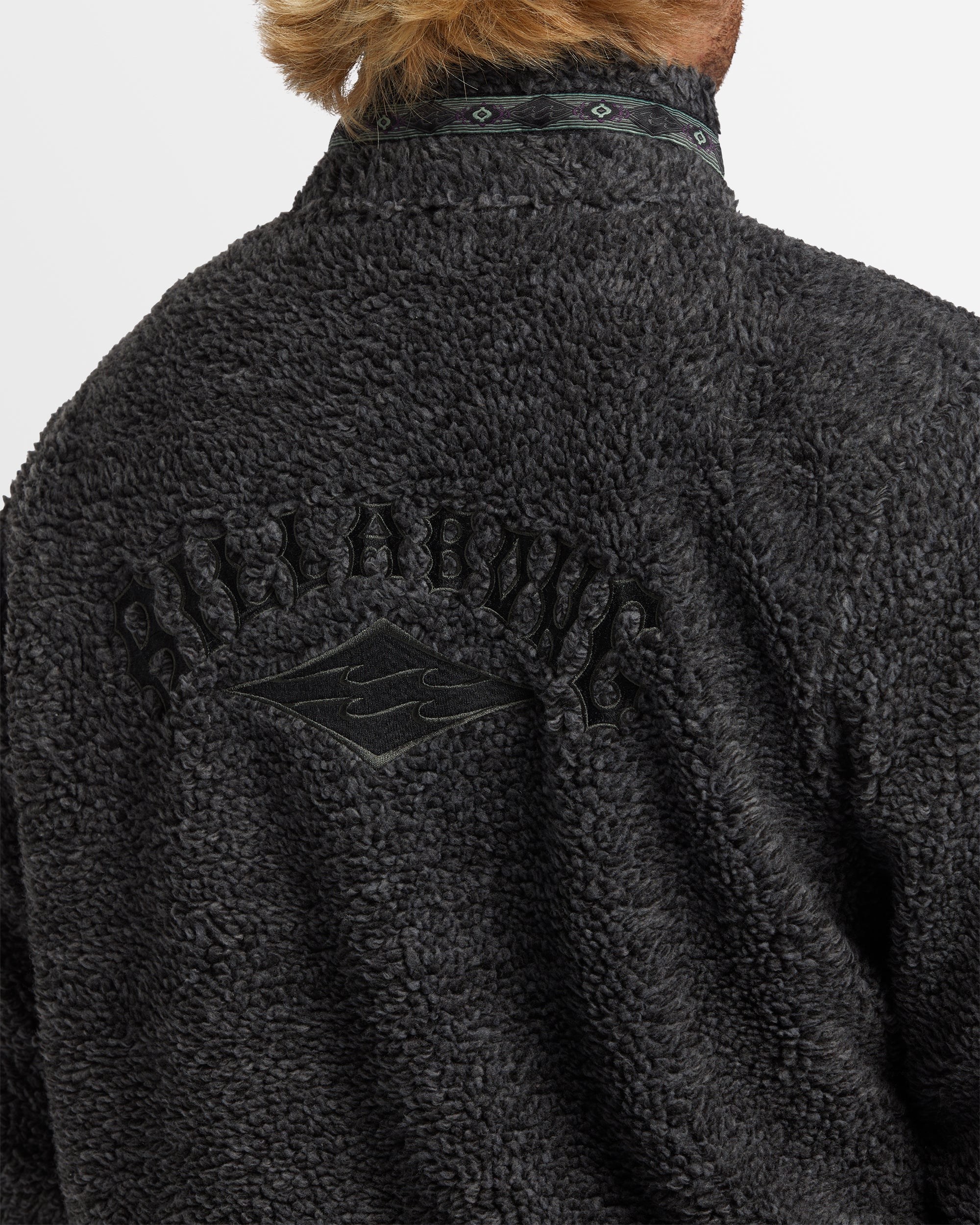 Mens Boundary Tombstone Mock Neck Fleece Pullover - Image 3