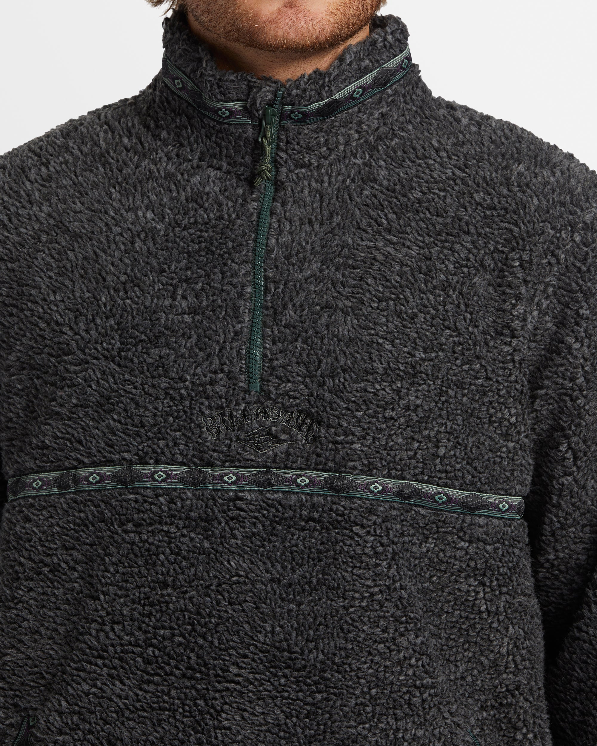 Mens Boundary Tombstone Mock Neck Fleece Pullover - Image 5