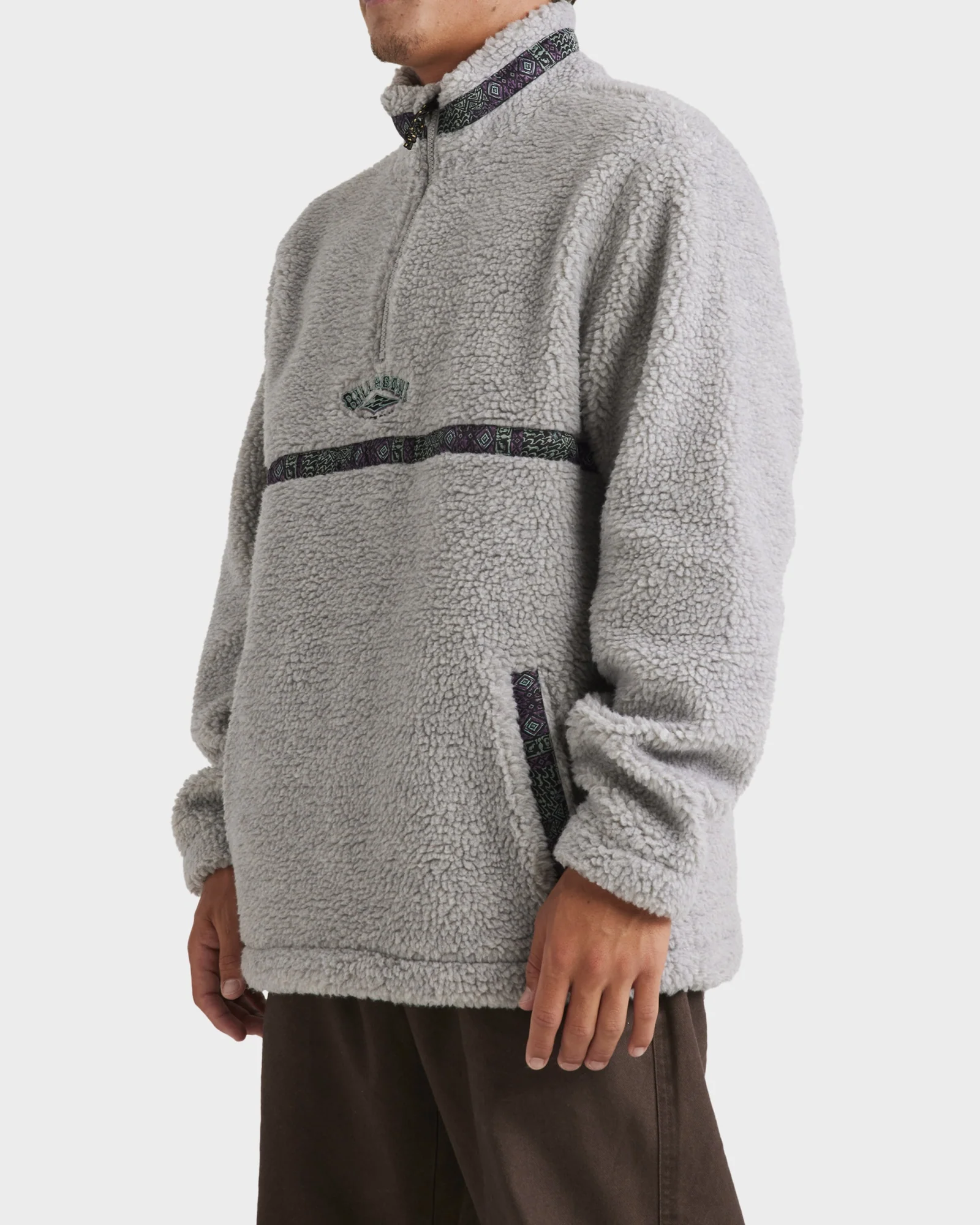 Mens Boundary Tombstone Half Zip Fleece Pullover - Image 2
