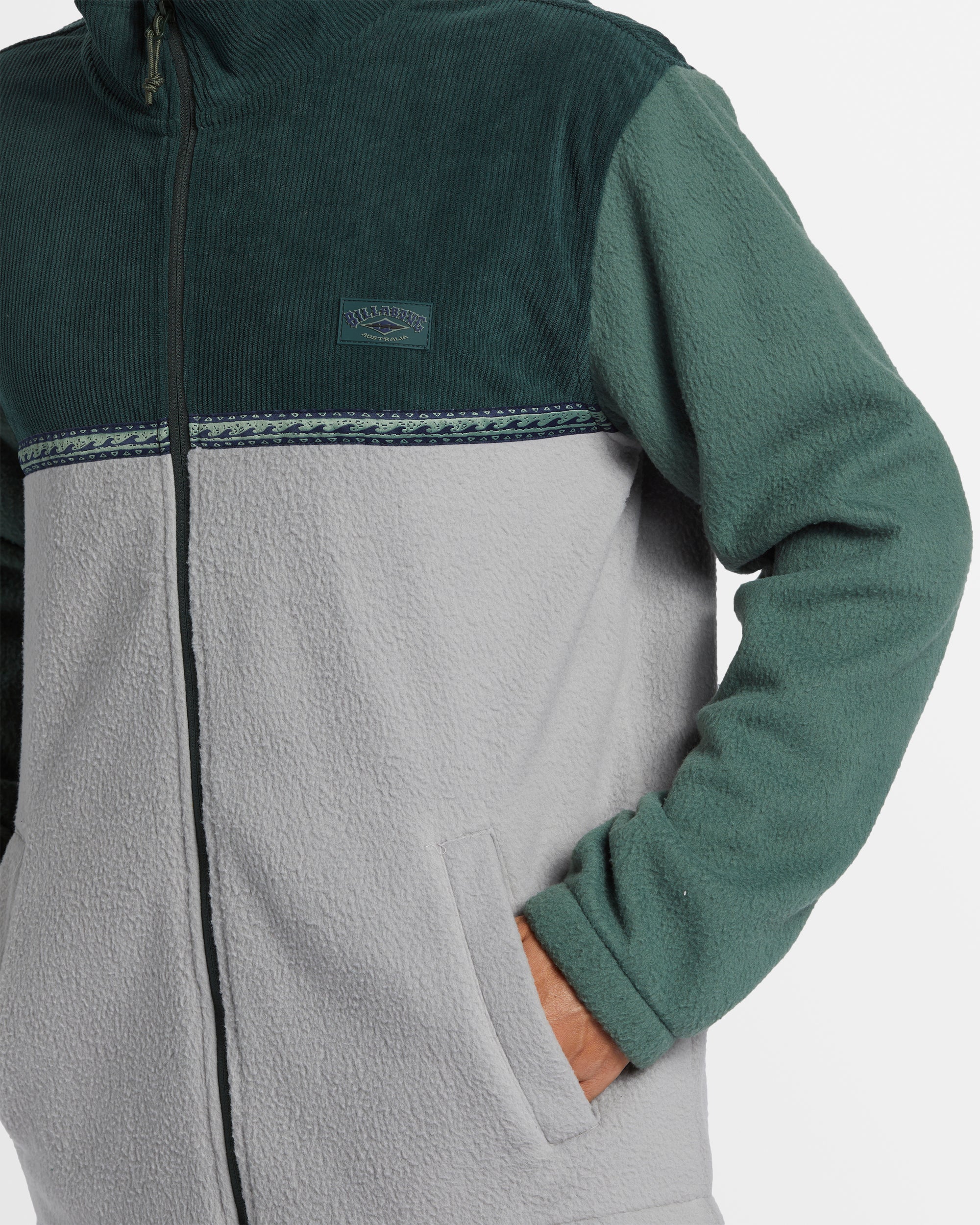 Mens Boundary Tombstone Mock Neck Fleece Pullover - Image 4
