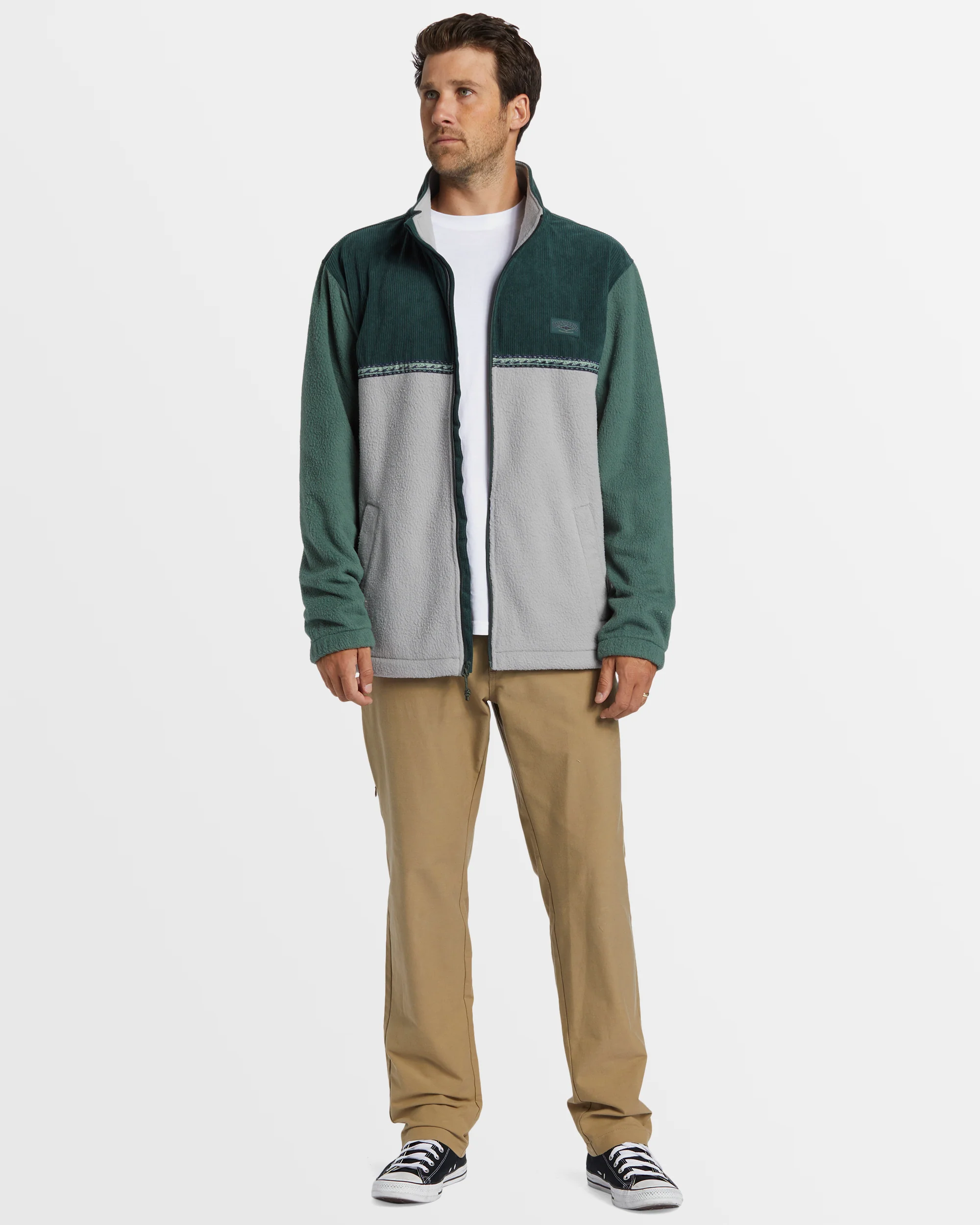 Mens Boundary Tombstone Mock Neck Fleece Pullover - Image 6