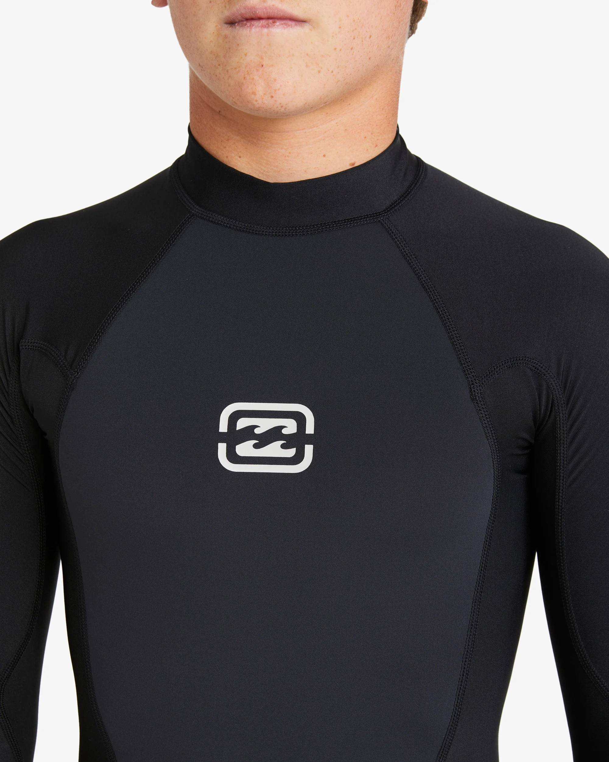 Boys 6-16 1mm Absolute Natural Poly Long Sleeve Wetsuit Top - Image 3