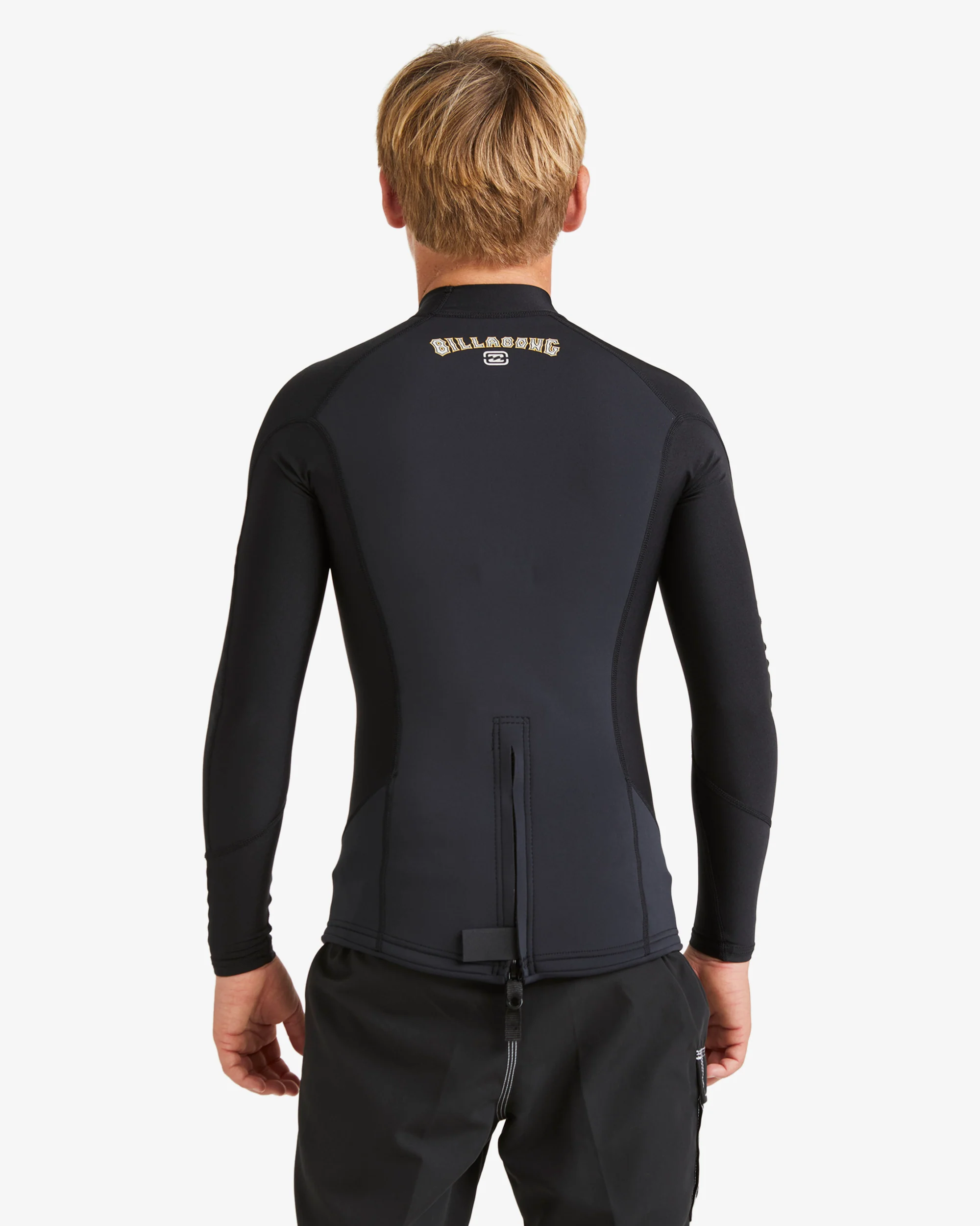 Boys 6-16 1mm Absolute Natural Poly Long Sleeve Wetsuit Top - Image 5