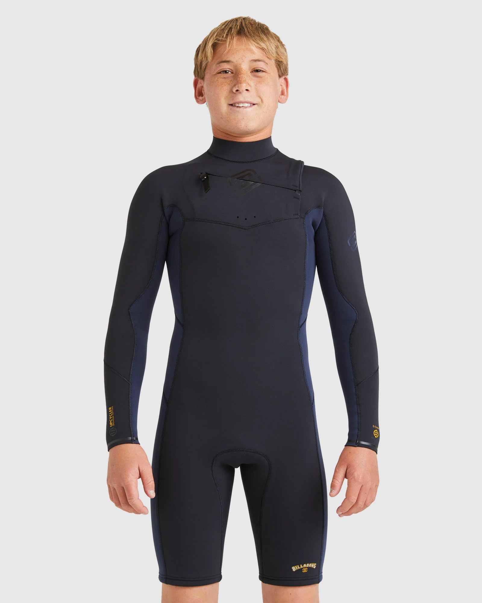 Boys 6-16 Absolute Natural Chest Zip Long Sleeve Springsuit
