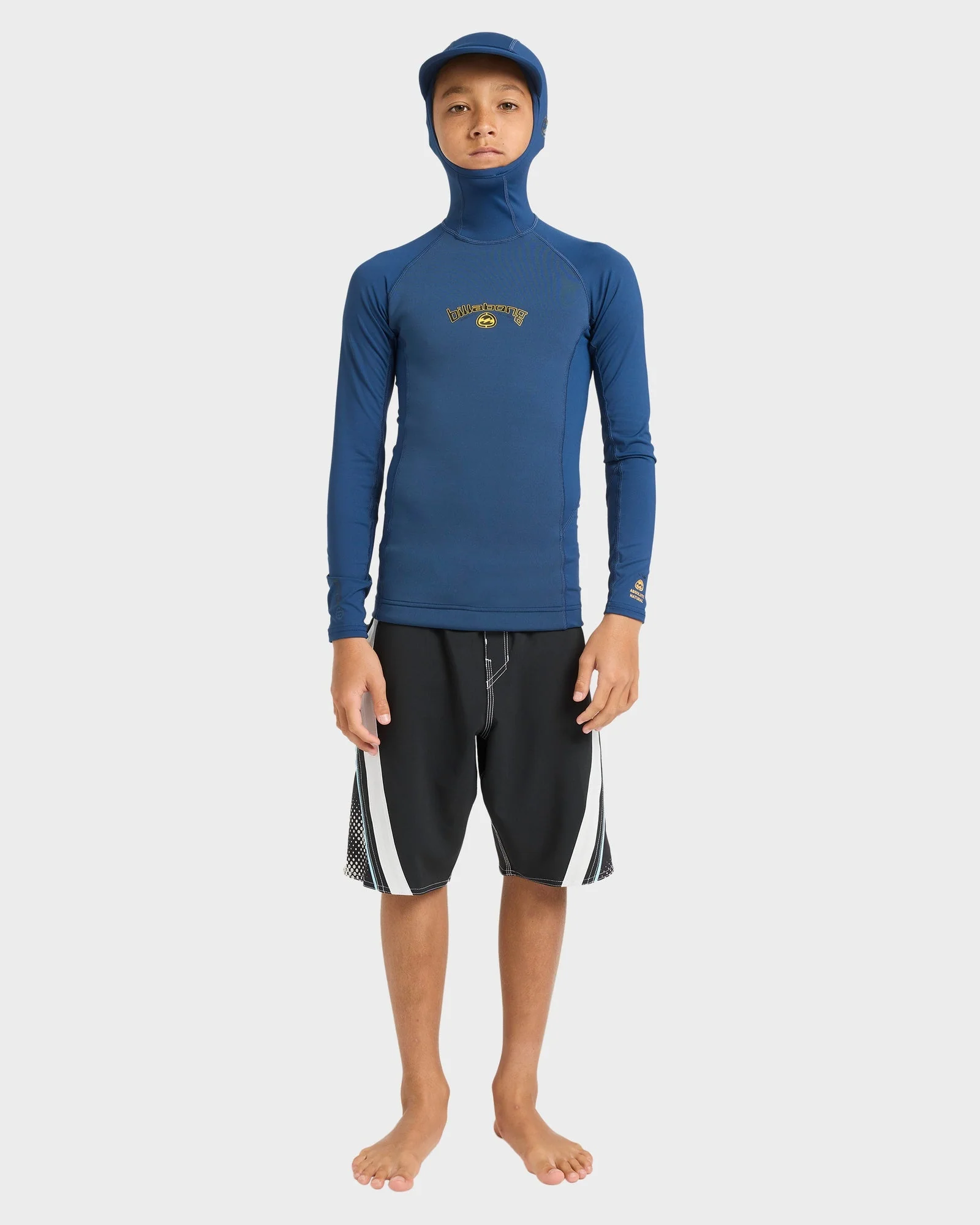 Boys 8-16 1/1mm Absolute Natural Poly Lite Hooded Wetsuit Jacket - Image 9