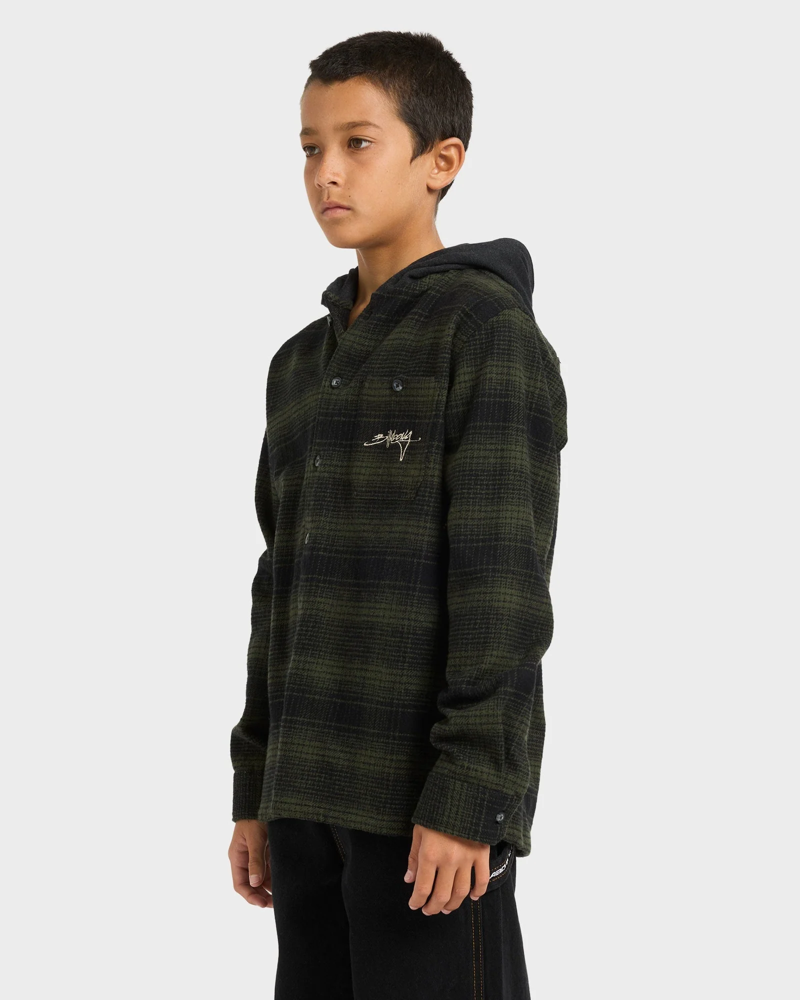Boys 8-16 Baja Surf Flannel Long Sleeve Shirt - Image 3