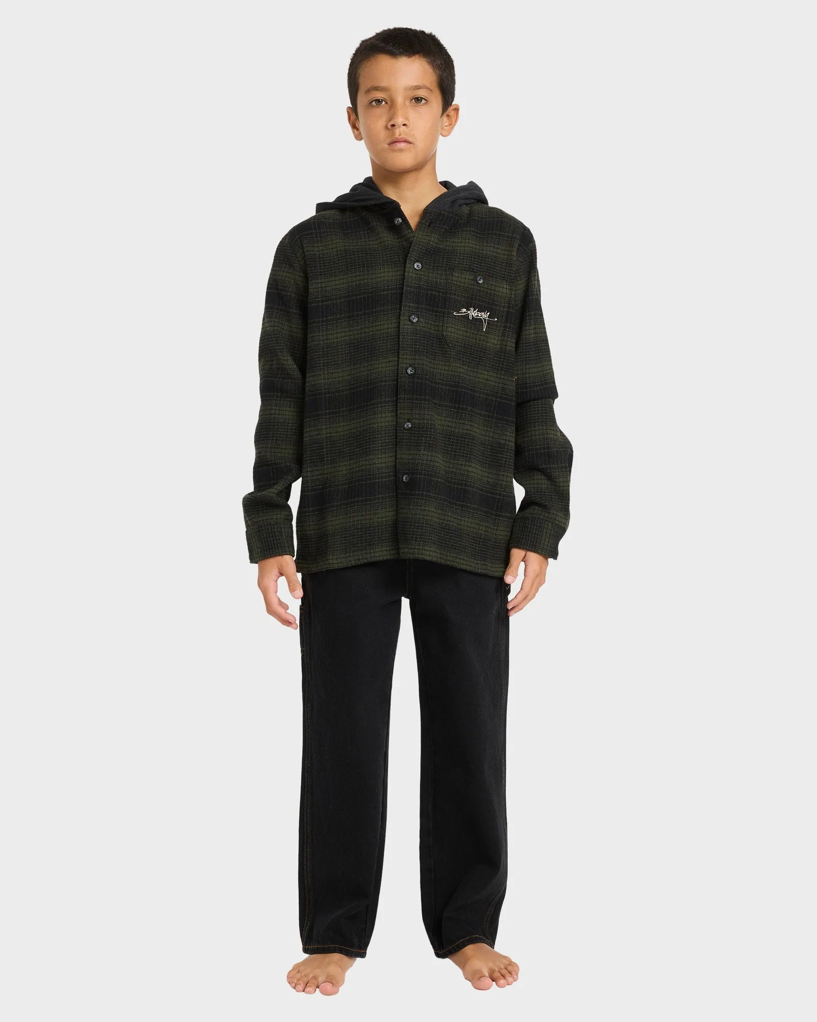 Boys 8-16 Baja Surf Flannel Long Sleeve Shirt - Image 5