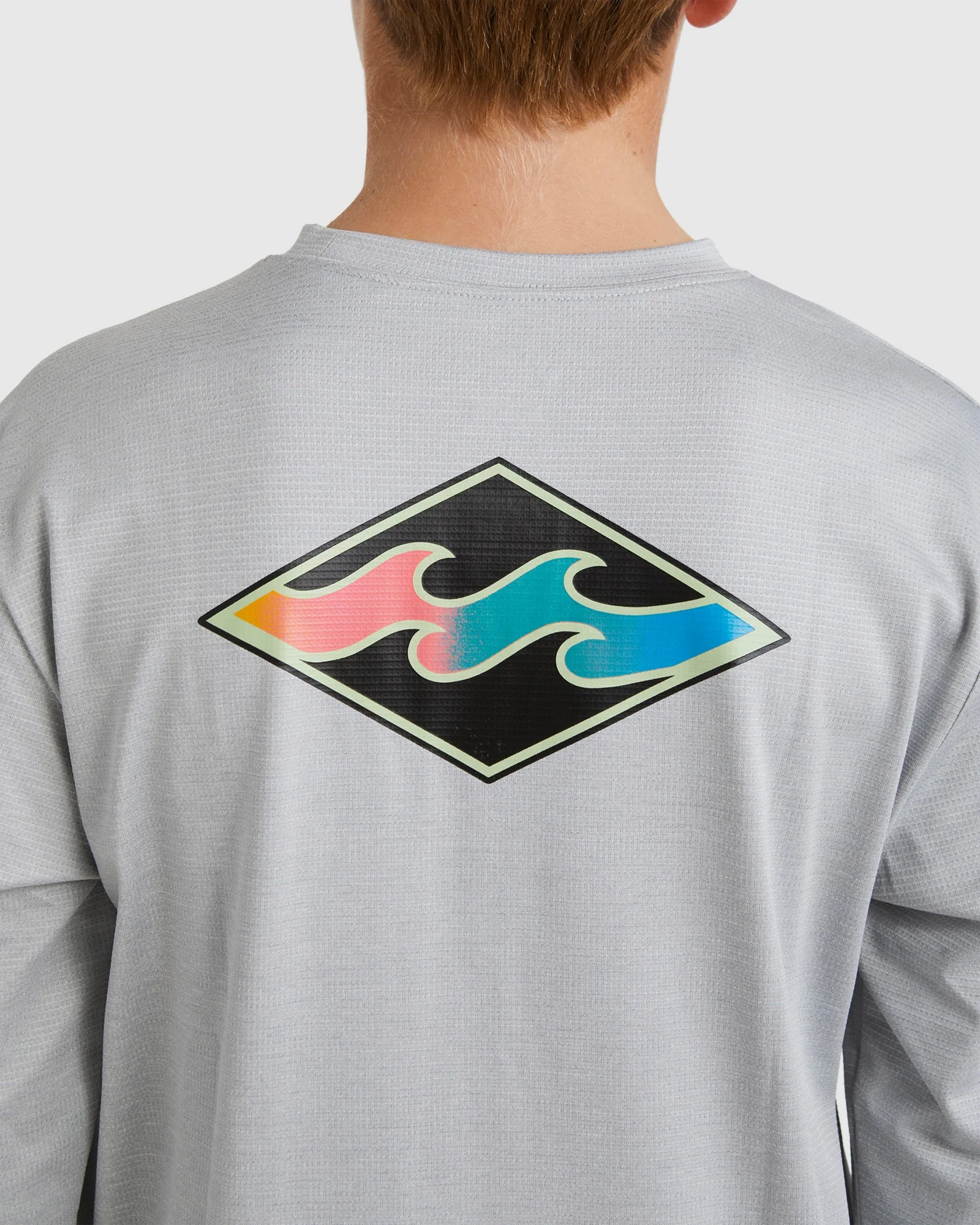 Boys 8-16 Diamond Shoreline Long Sleeve Rash Vest - Image 4