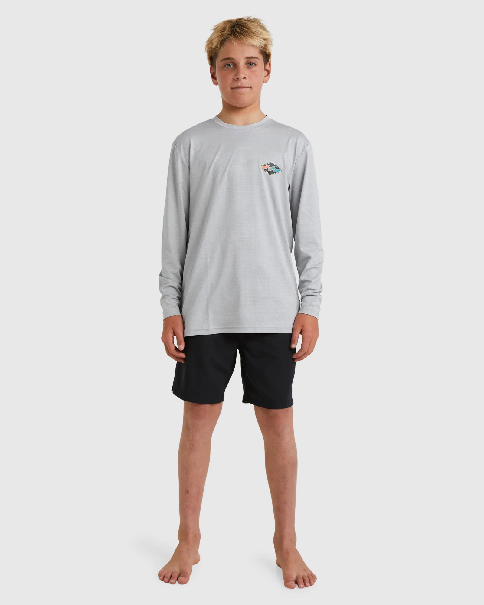 Boys 8-16 Diamond Shoreline Long Sleeve Rash Vest - Image 5