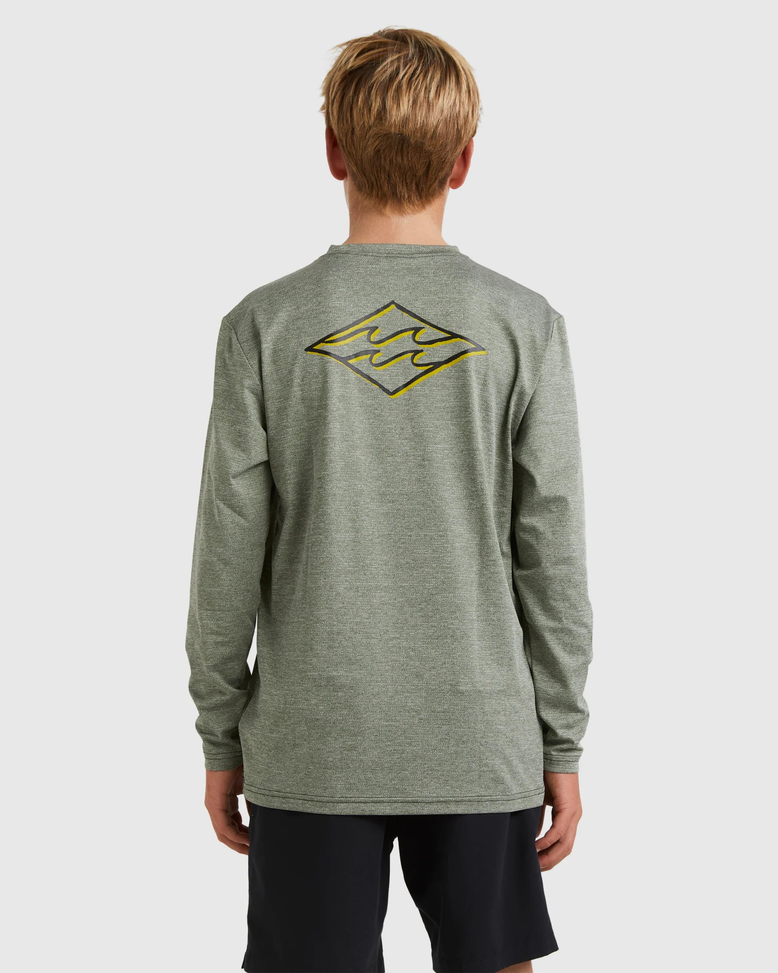 Boys 8-16 Diamond Shoreline Long Sleeve Rash Vest - Image 3