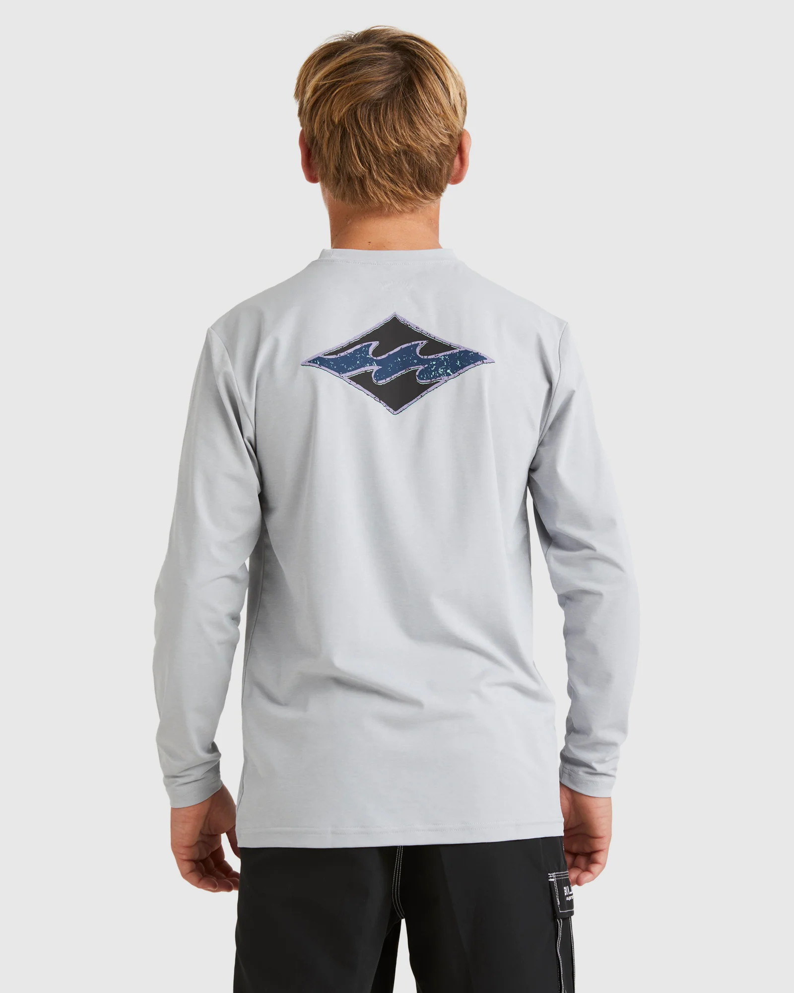 Boys 8-16 Diamond Shoreline Long Sleeve Rash Vest - Image 3