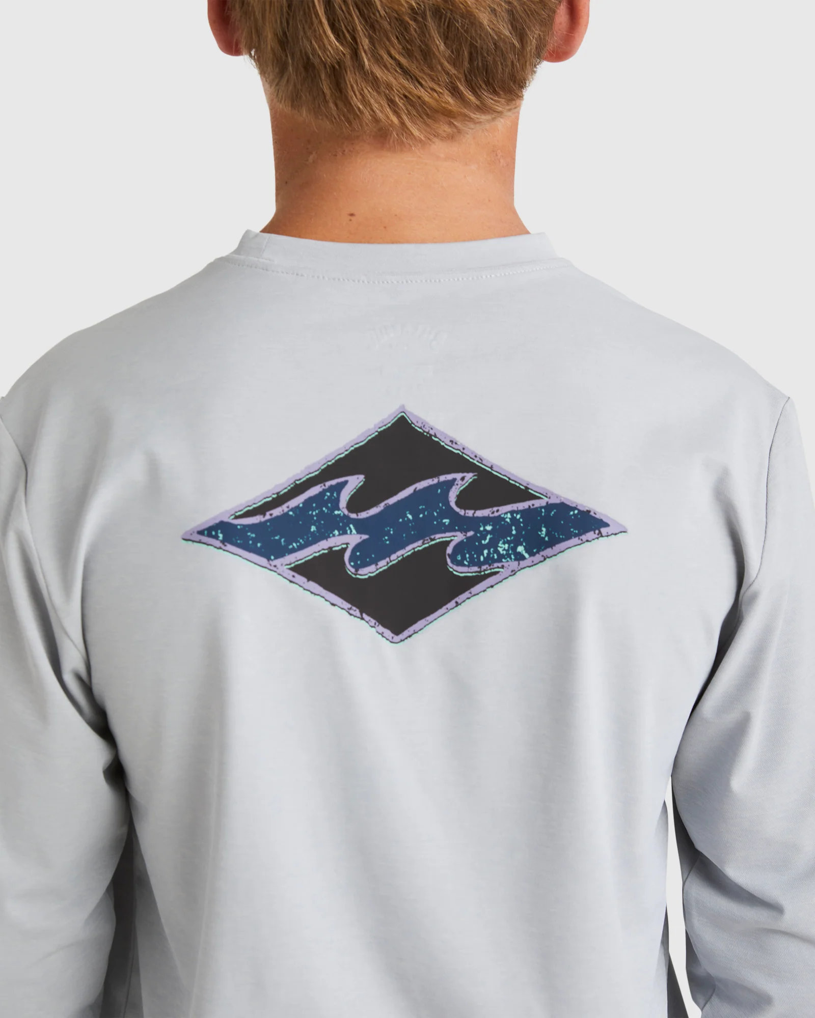 Boys 8-16 Diamond Shoreline Long Sleeve Rash Vest - Image 4