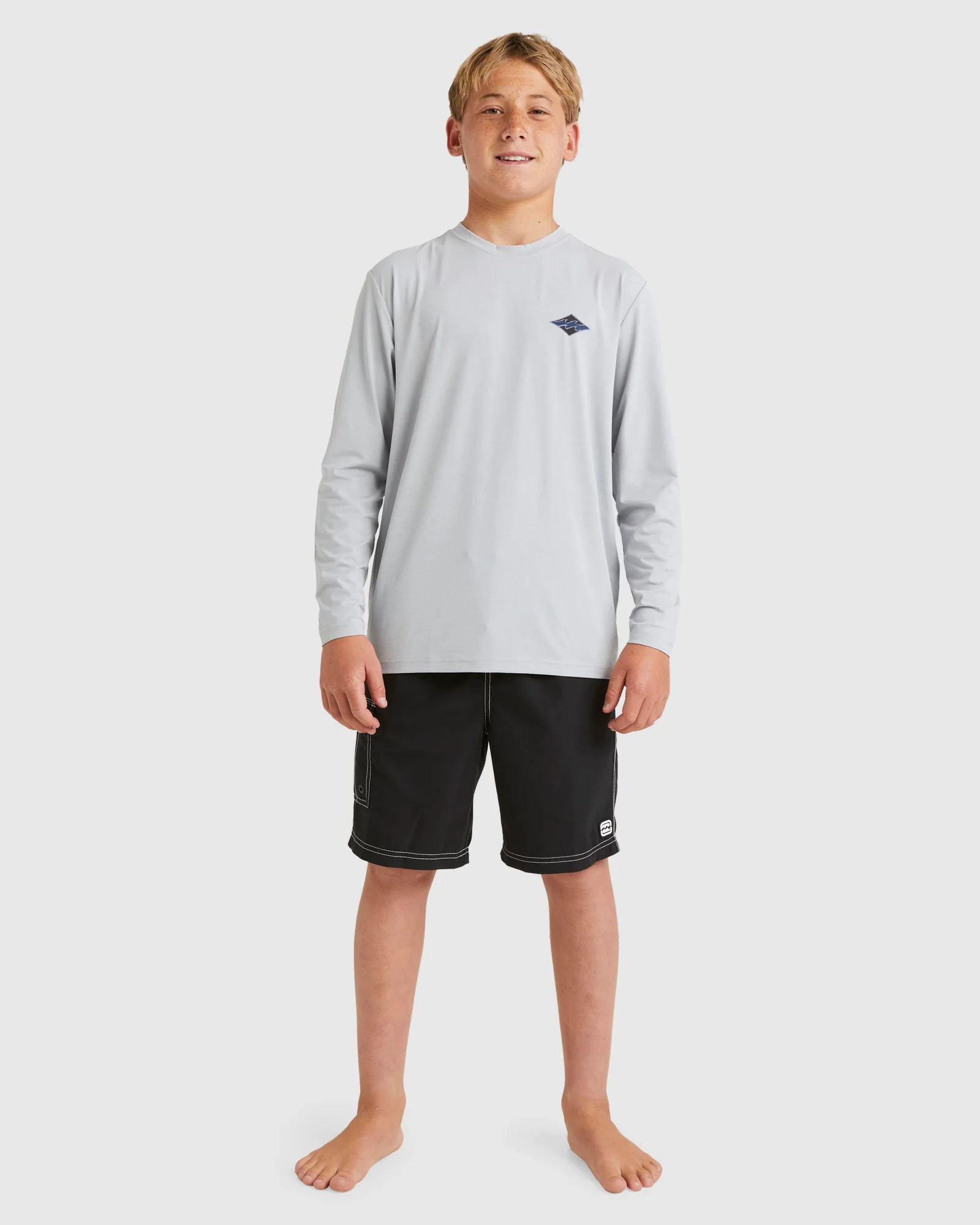 Boys 8-16 Diamond Shoreline Long Sleeve Rash Vest - Image 5