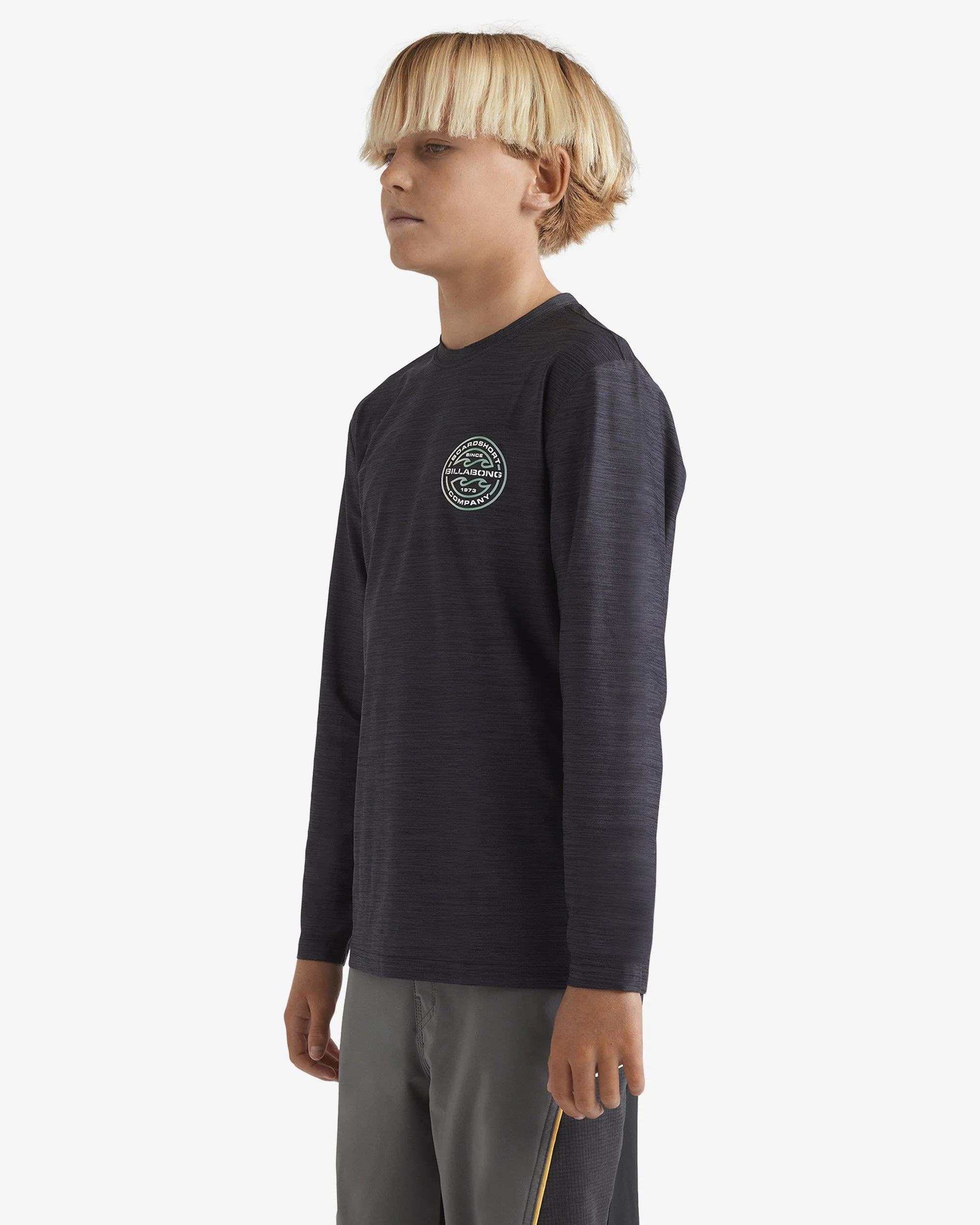 Boys 8-16 Rotor Shorline Long Sleeve Rash Vest - Image 3