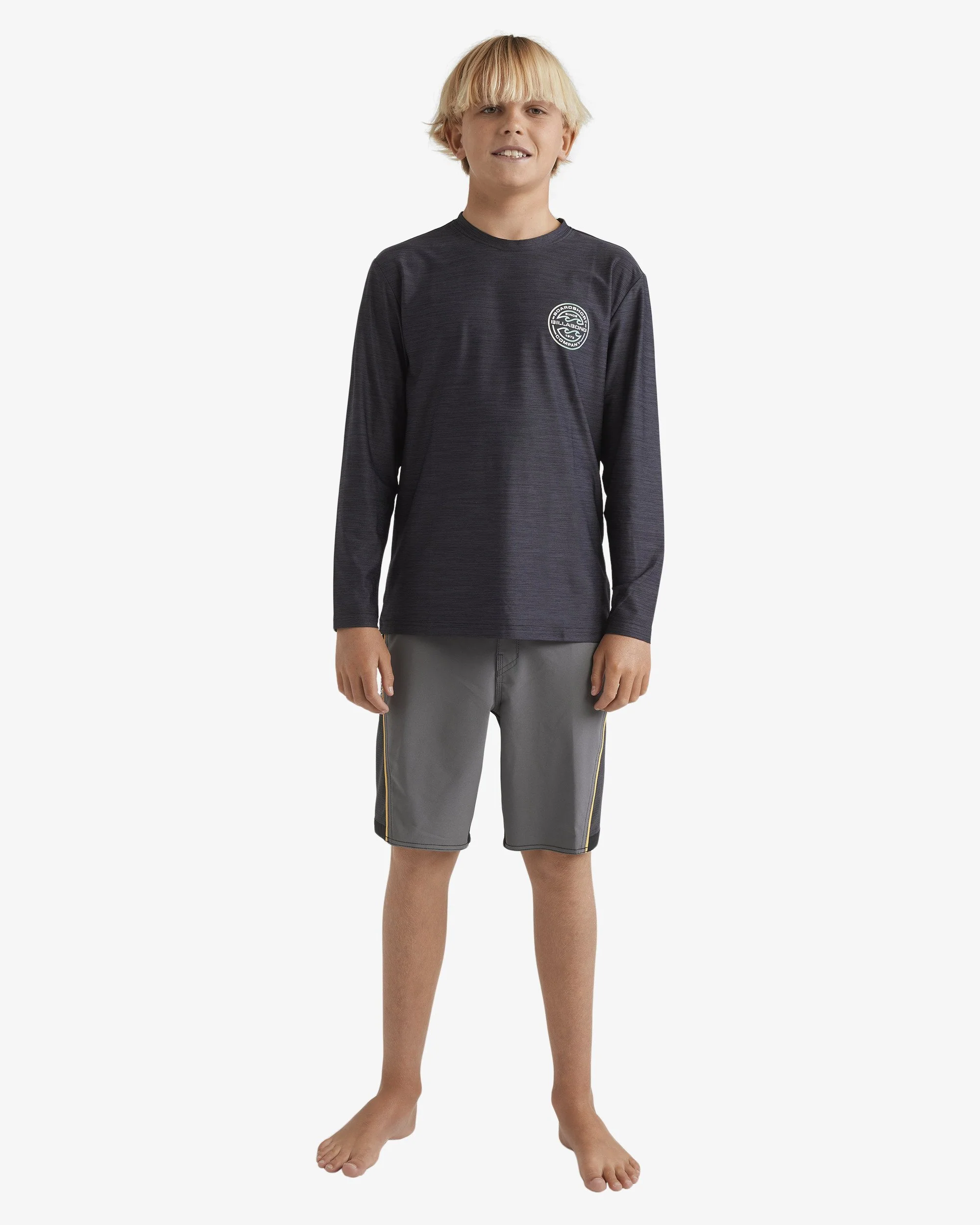 Boys 8-16 Rotor Shorline Long Sleeve Rash Vest - Image 4