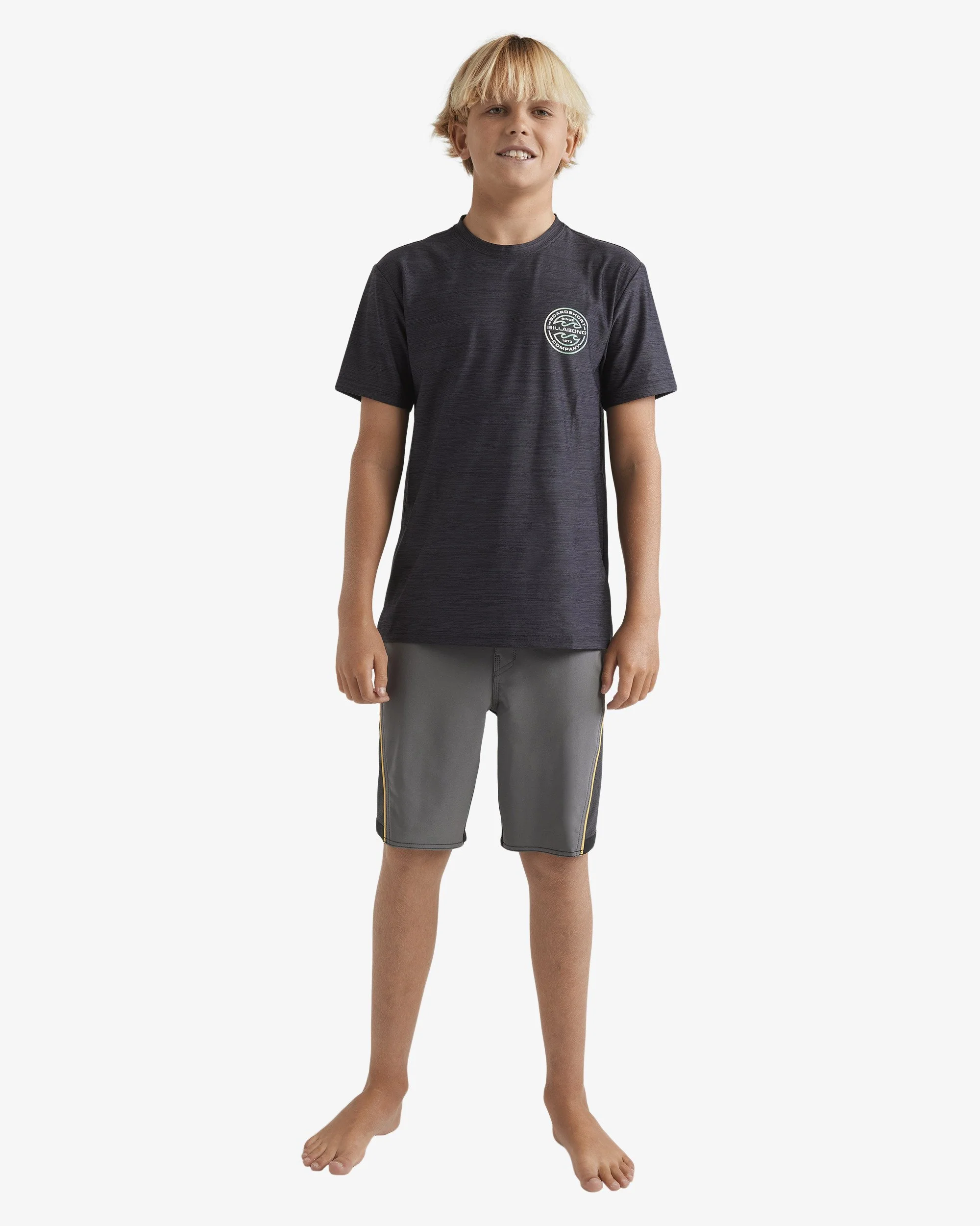 Boys 8-16 Rotor Shorline Rash Vest - Image 4
