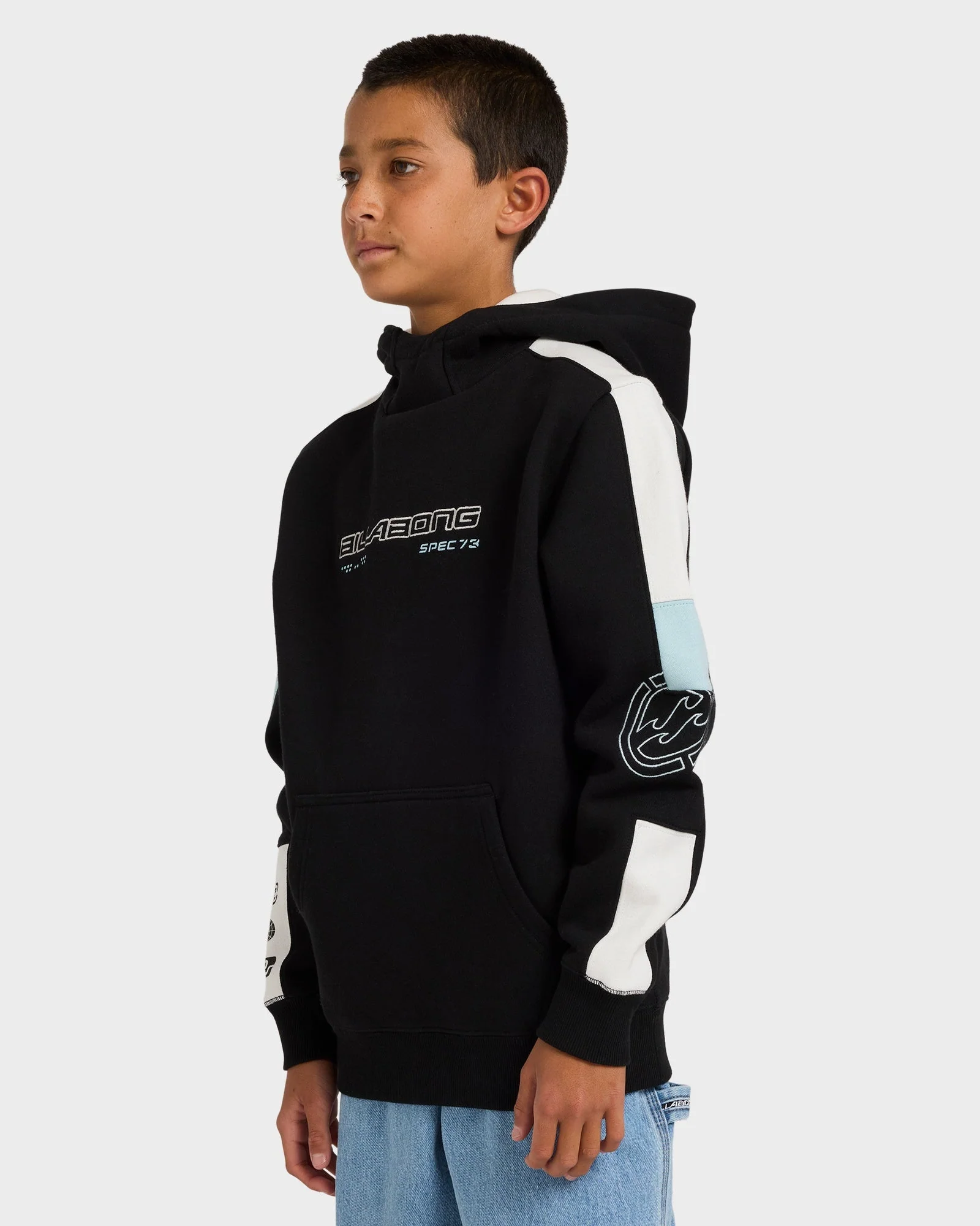Boys 8-16 Spec 73 Pop Mock Pullover Hoodie - Image 4
