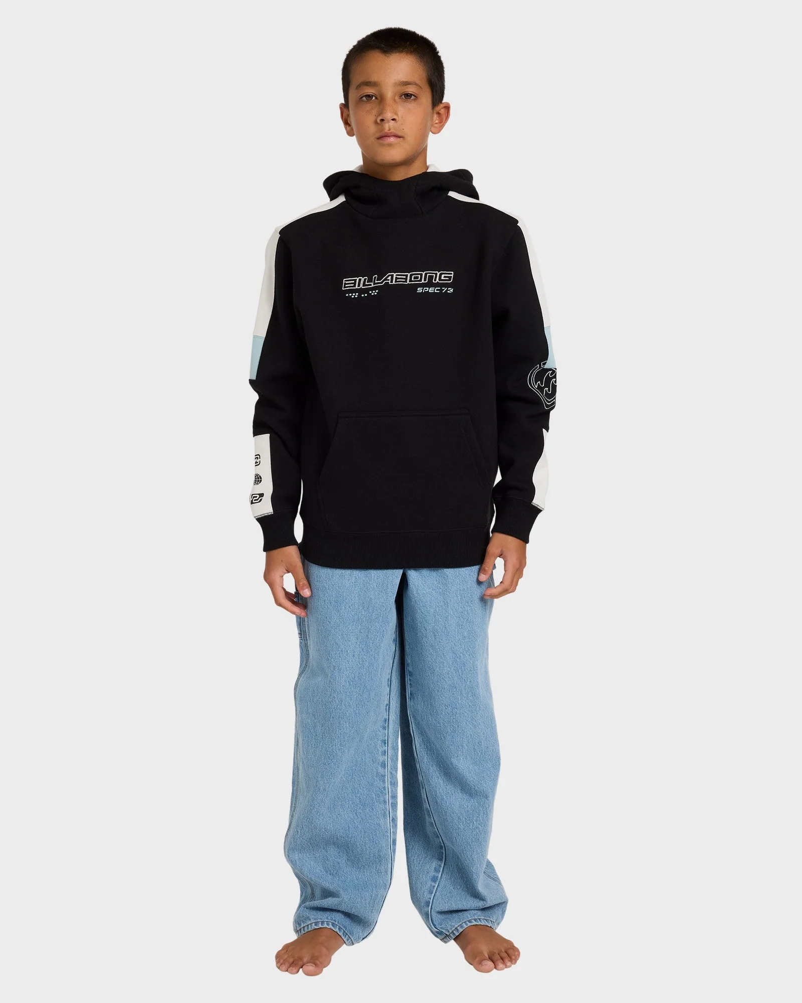 Boys 8-16 Spec 73 Pop Mock Pullover Hoodie - Image 6