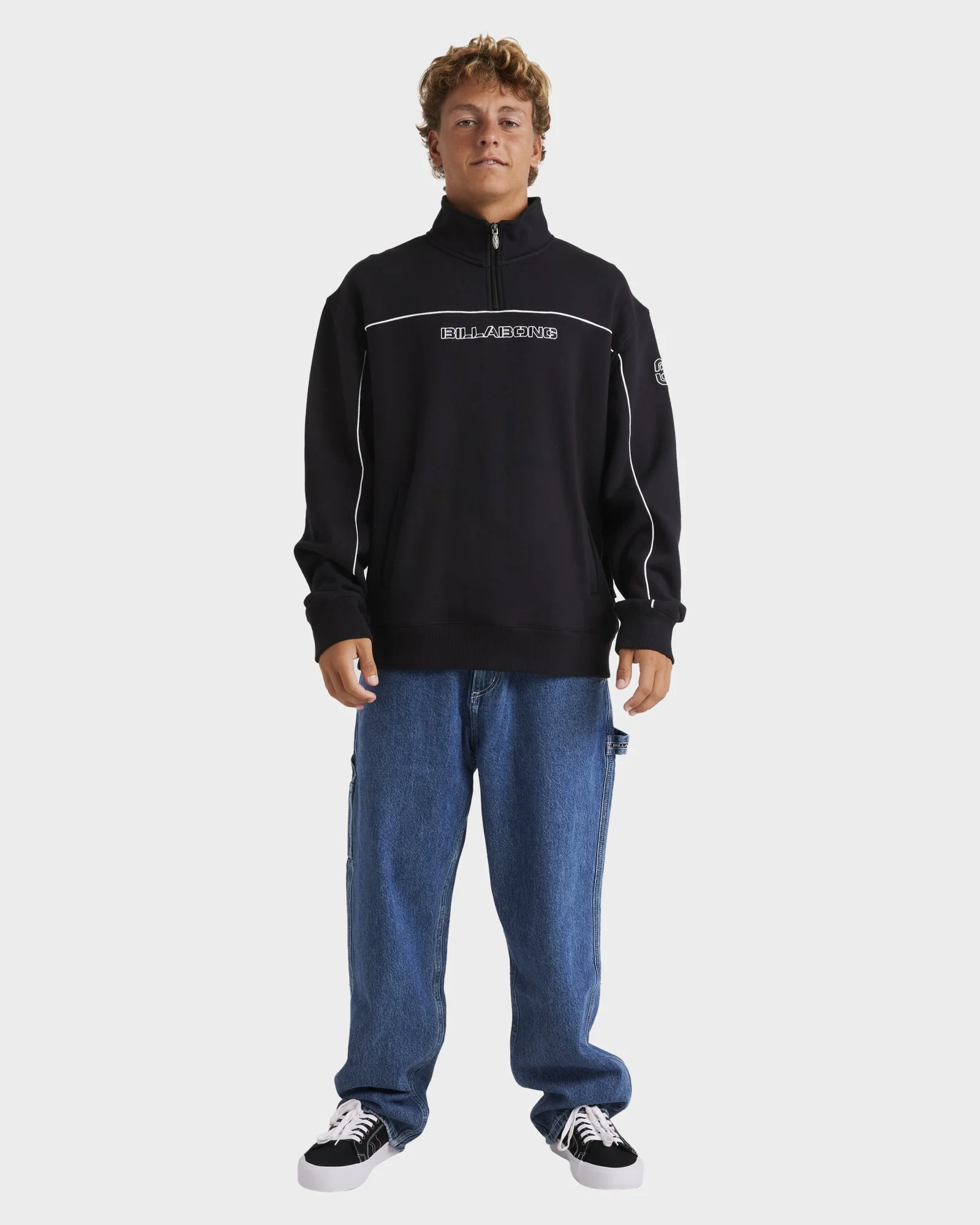 Mens Bracket Half Zip Hoodie - Image 6
