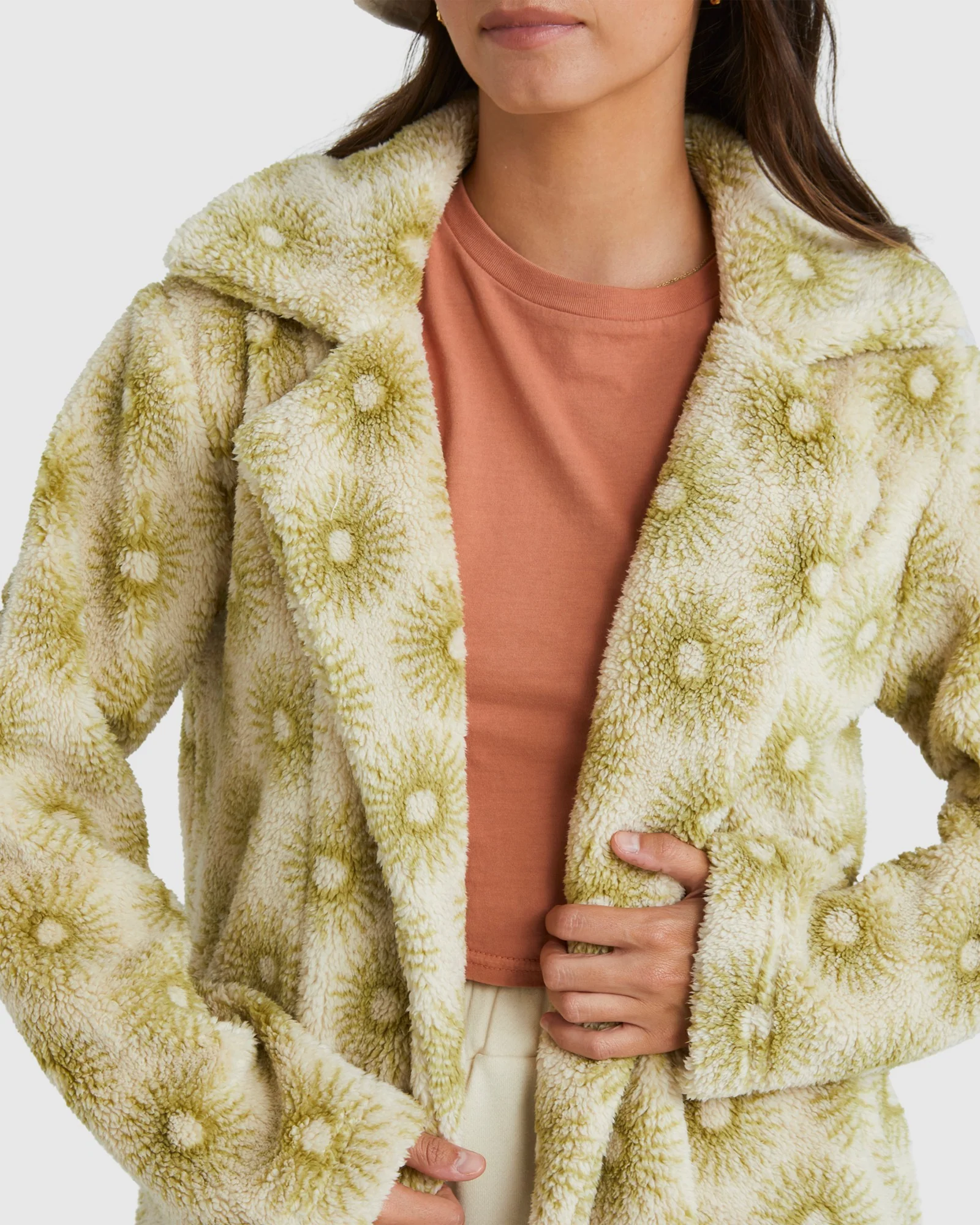 Womens Brick Lane Cozy Teddy Fleece Jacket - Image 4