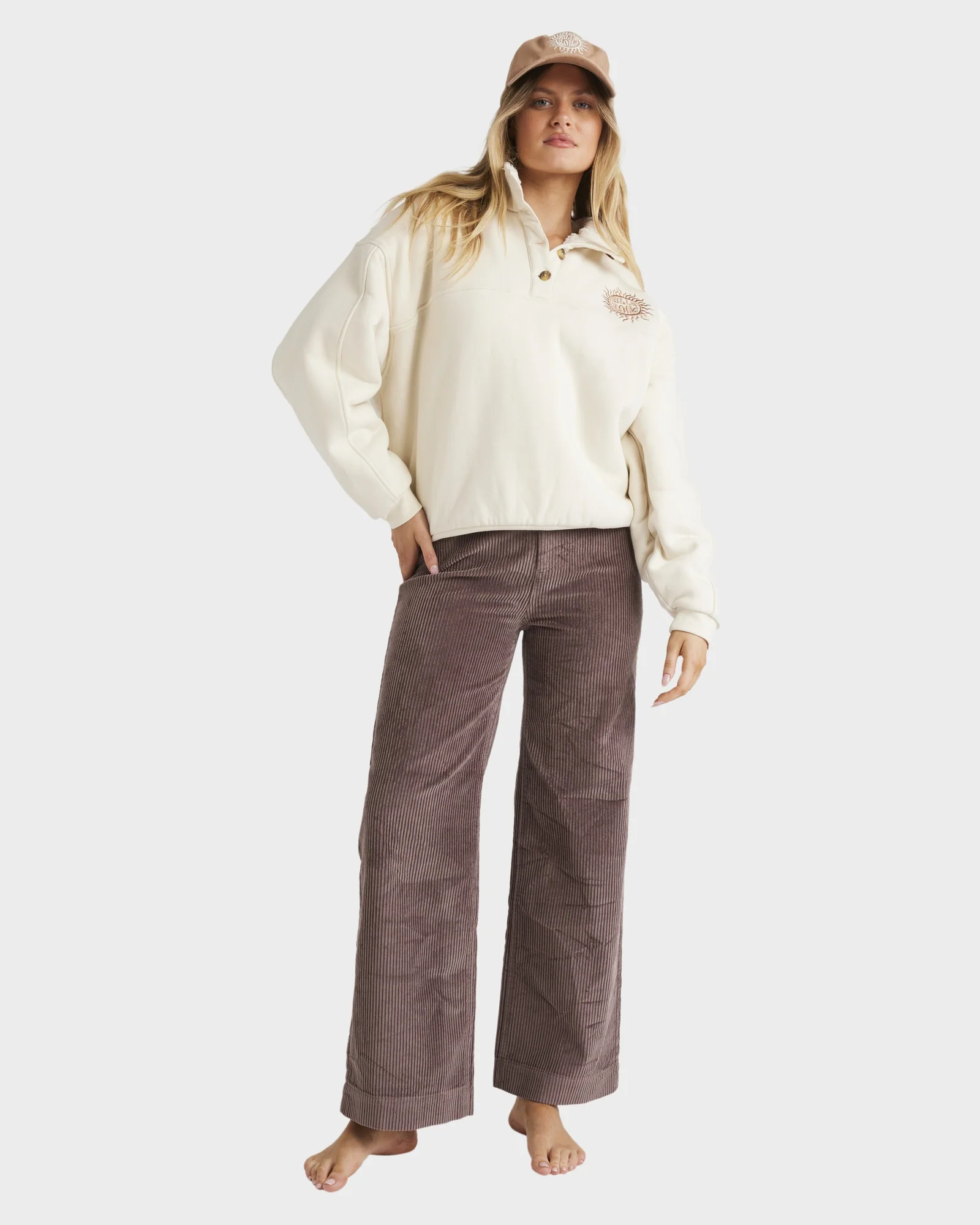 Womens Bring The Sun Fleece Jumper - Image 5
