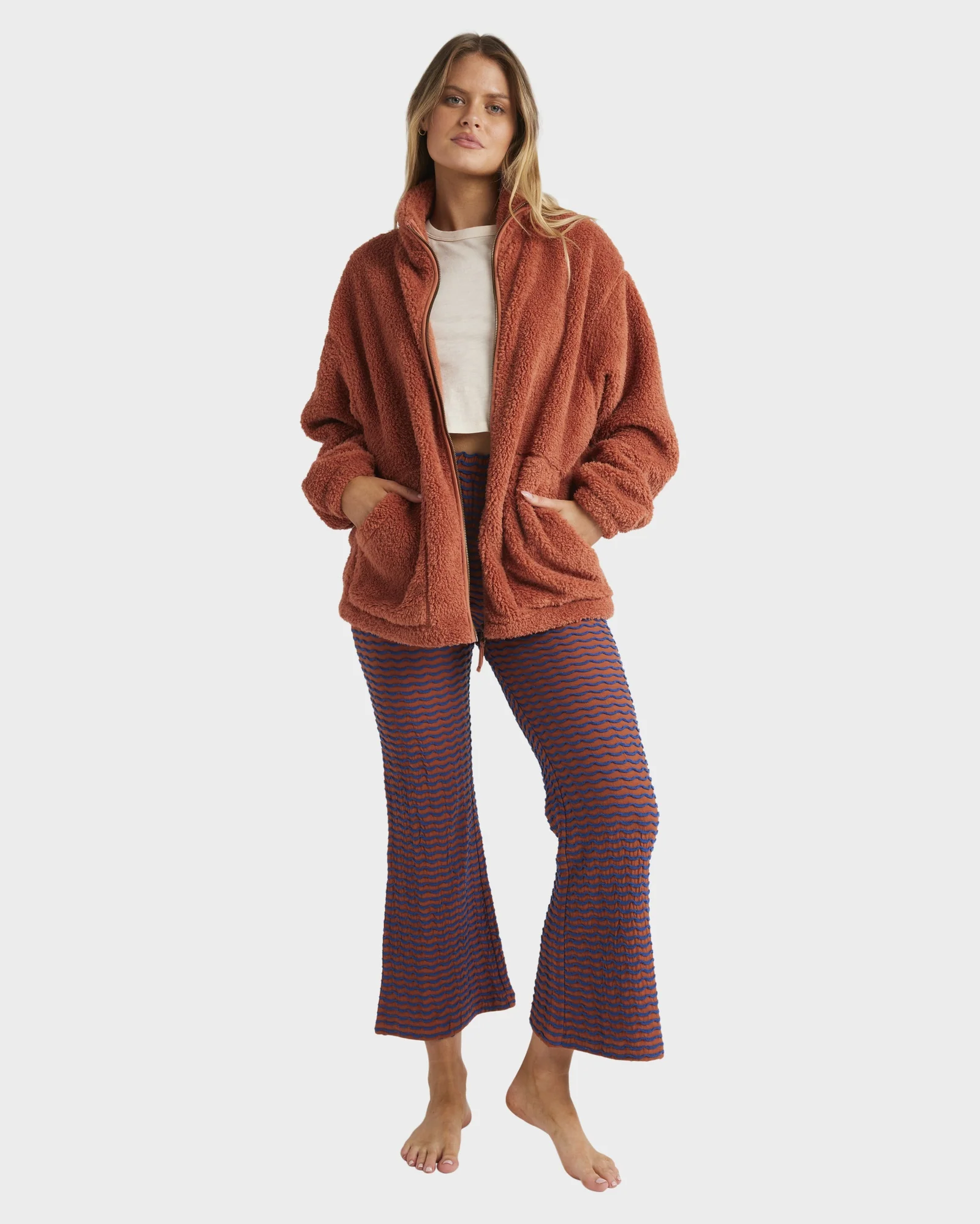 Womens Bring The Sun Fleece Jacket - Image 6
