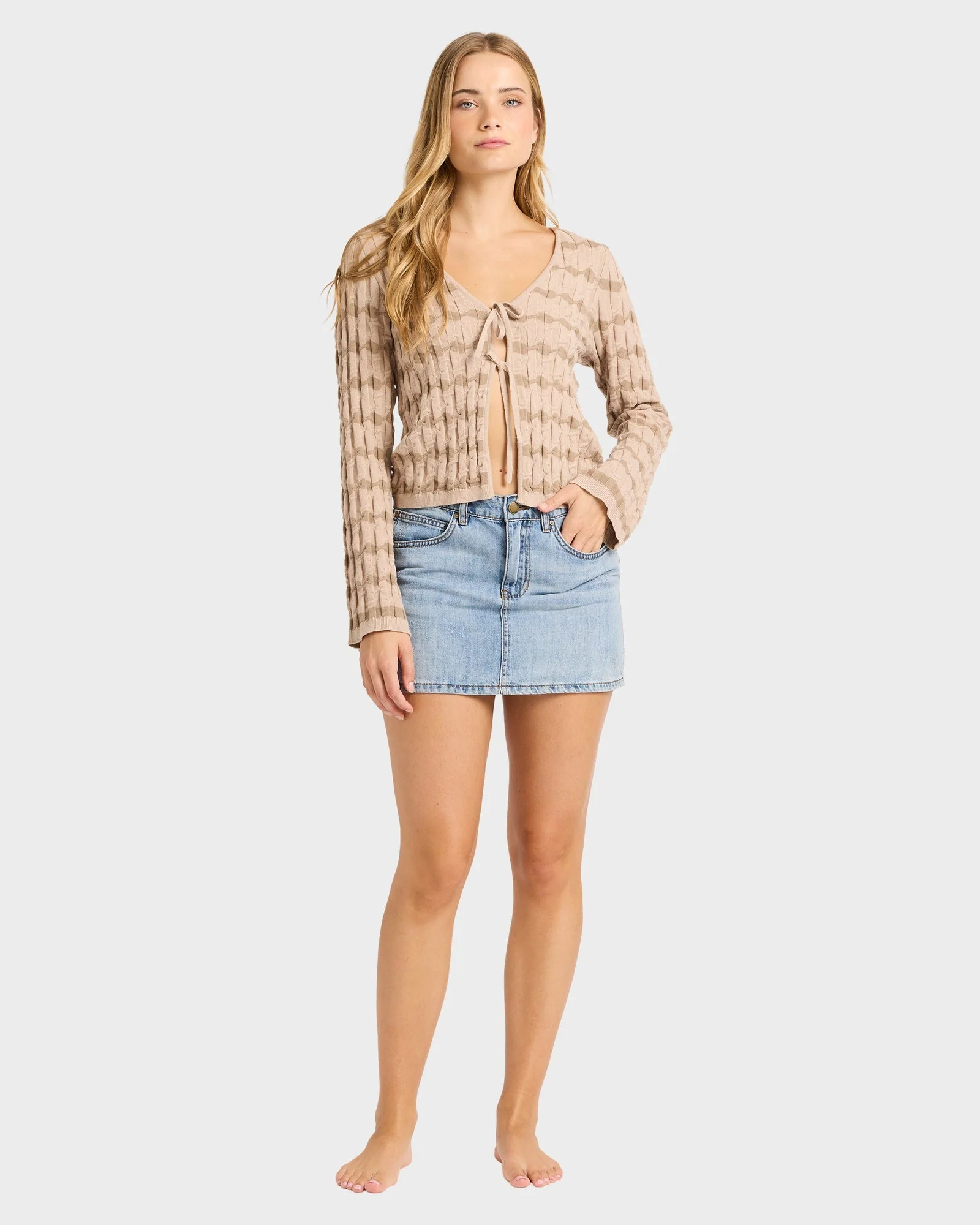 Womens Bubble Tides Long Sleeve Knit Top - Image 5