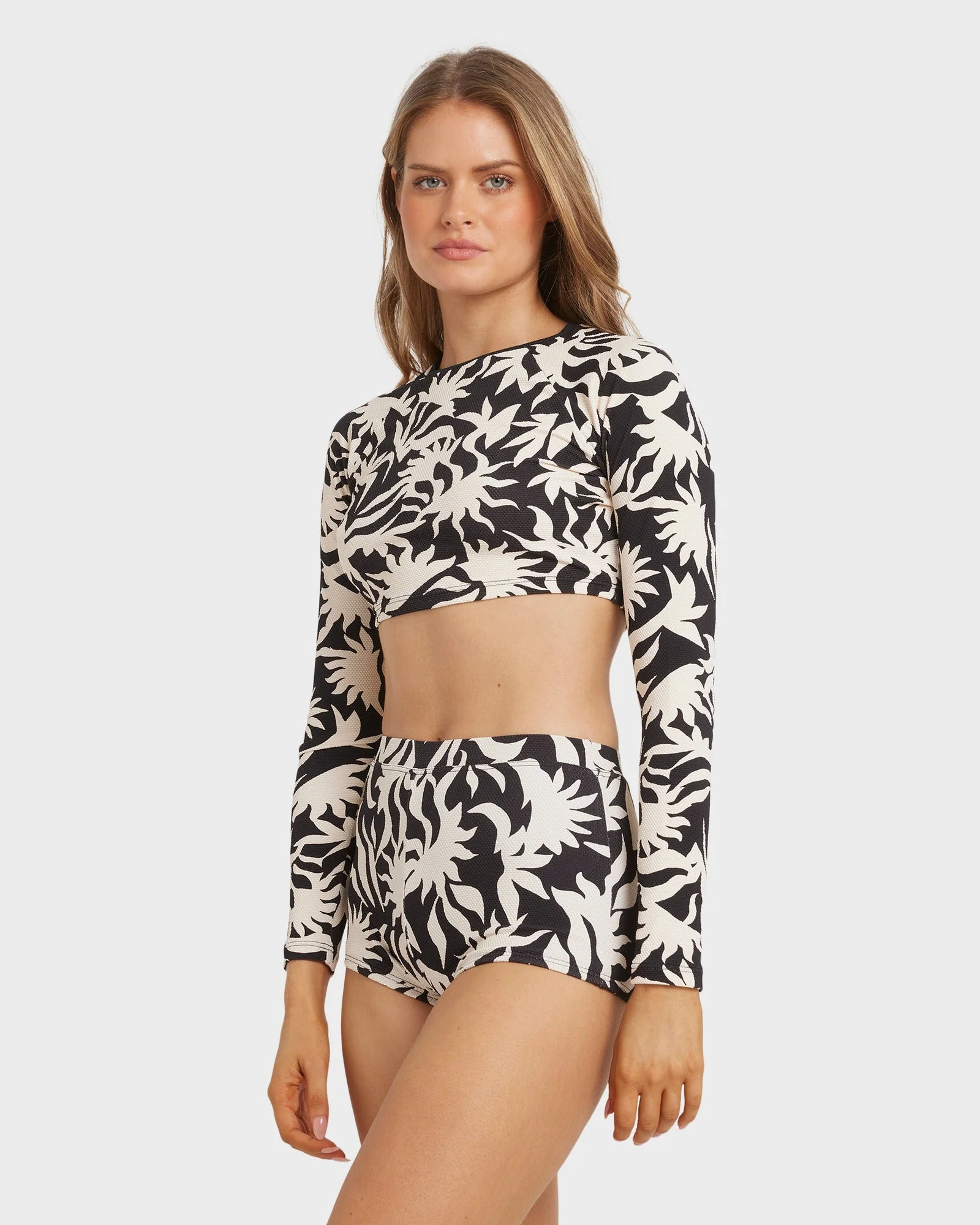 Womens By My Side Crop Long Sleeve Rash Vest