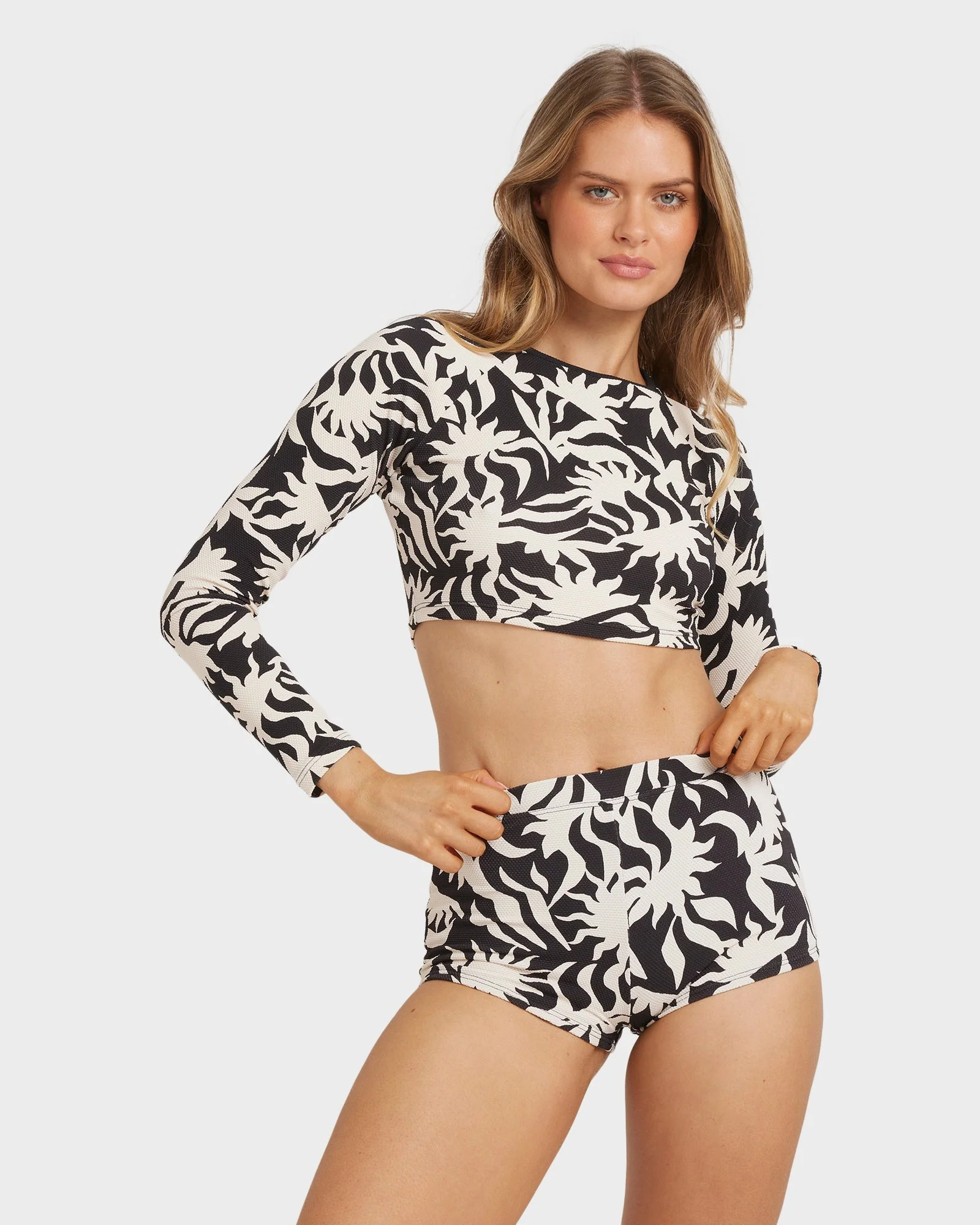 Womens By My Side Crop Long Sleeve Rash Vest - Image 3