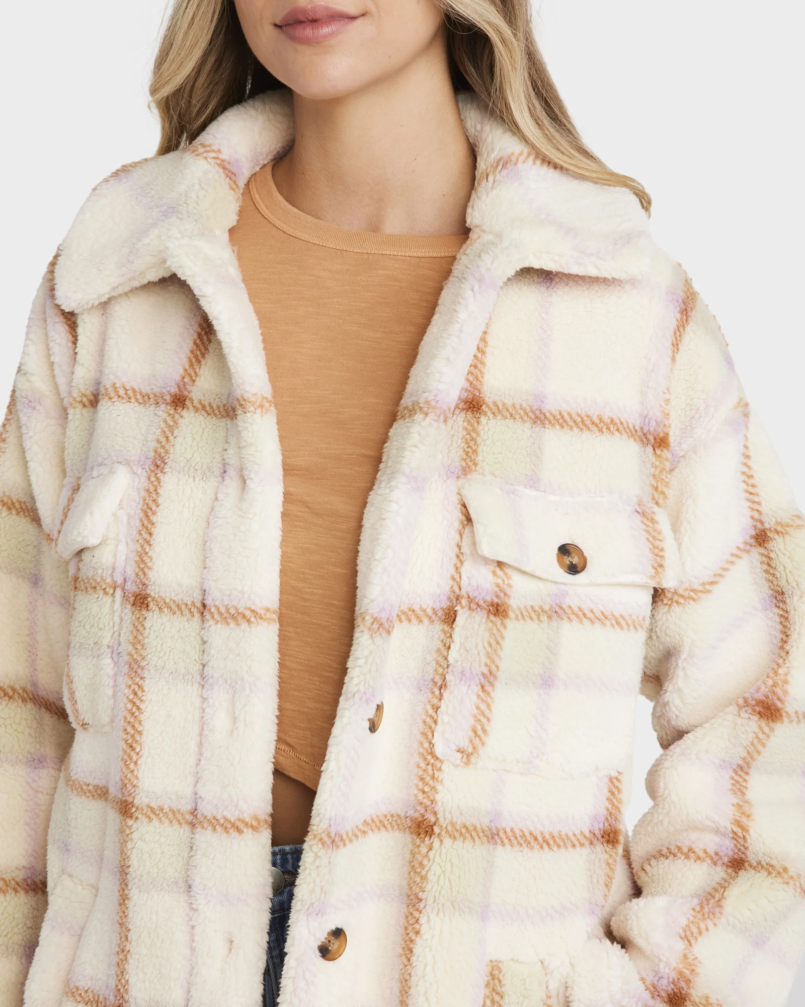 Womens Calm Down Fleece Jacket - Image 4