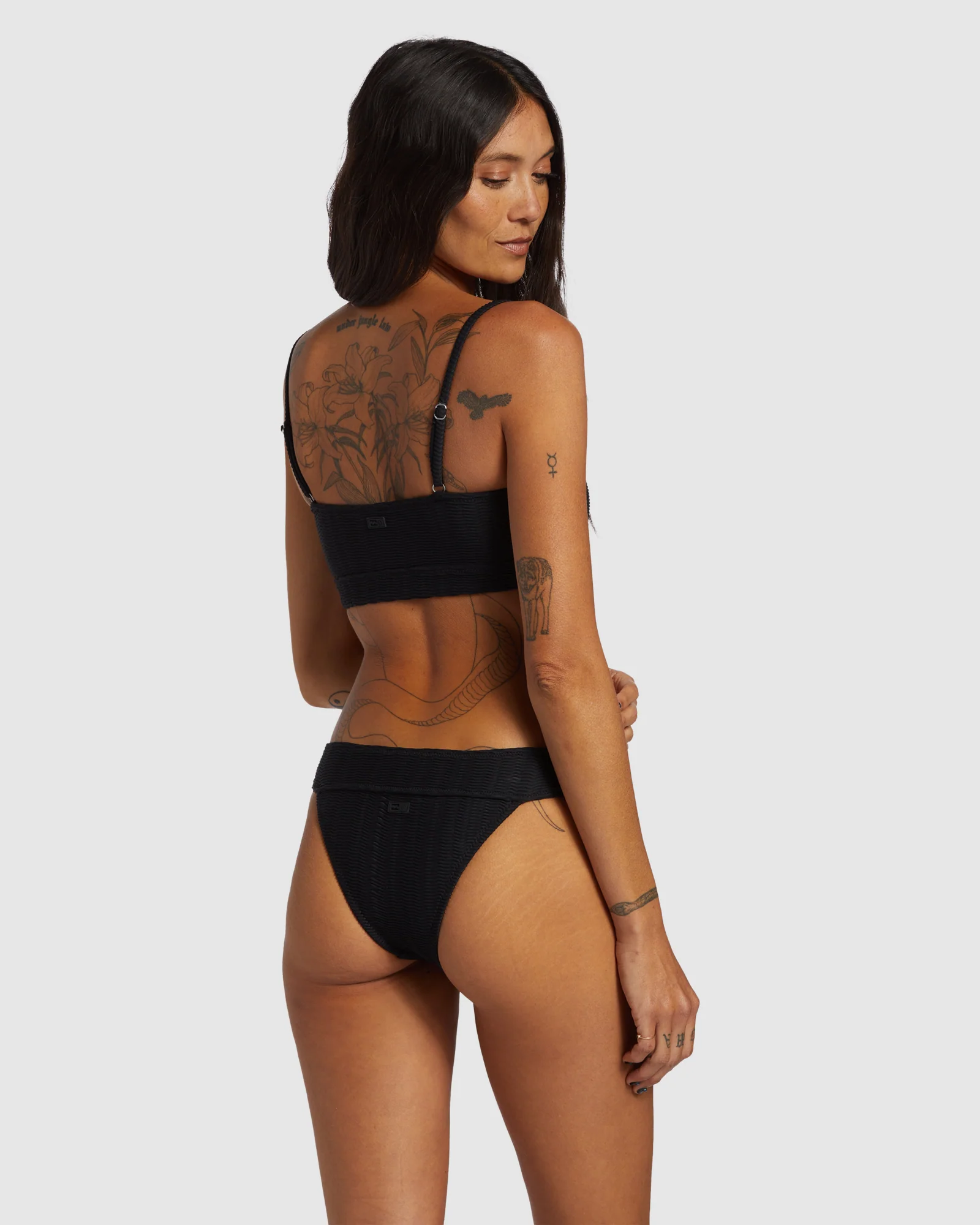 Womens Coral Gardeners Wave Trip Banded Tank Bikini Top - Image 3