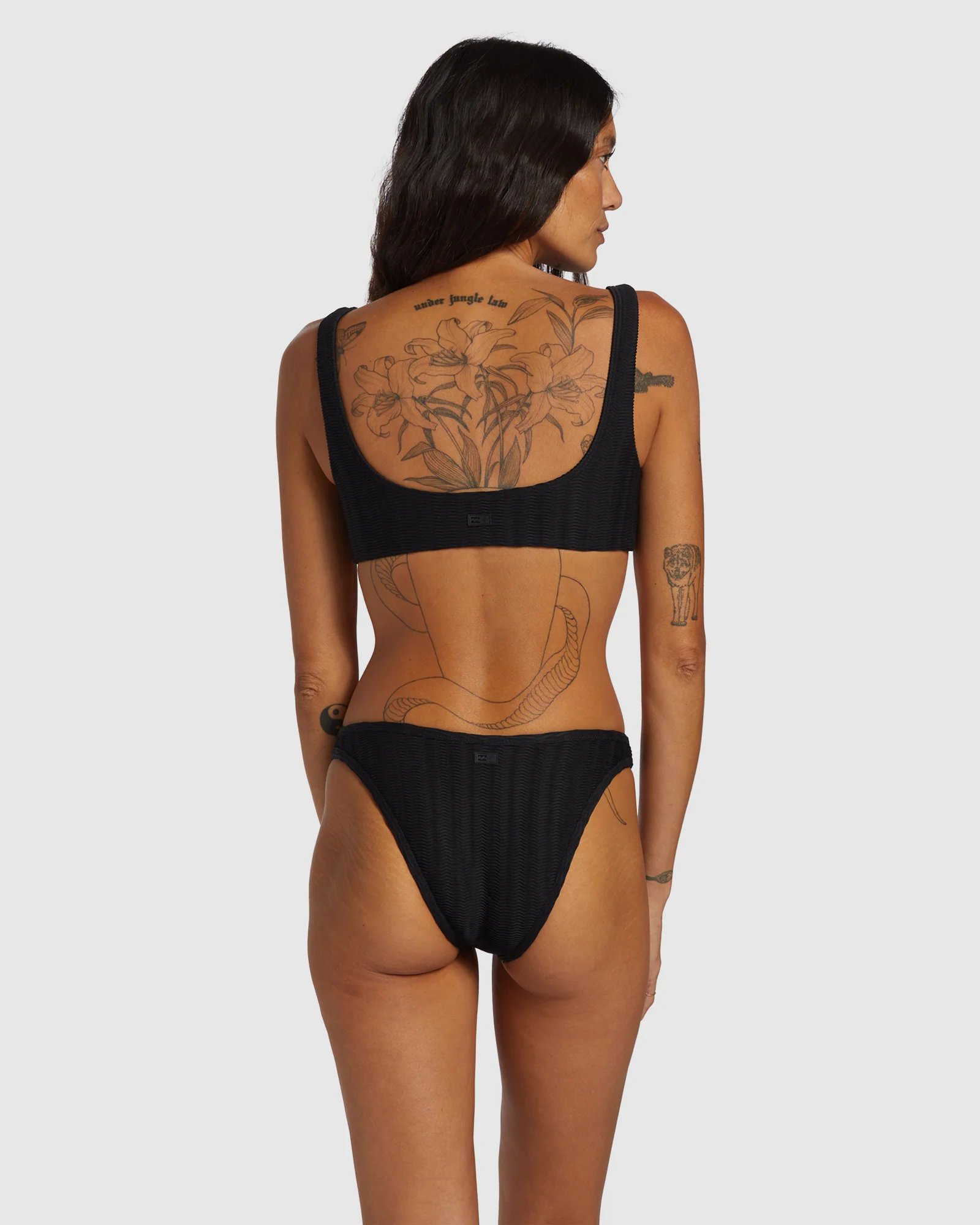 Womens Coral Gardeners Wave Trip Twisted Tank Bikini Top - Image 3