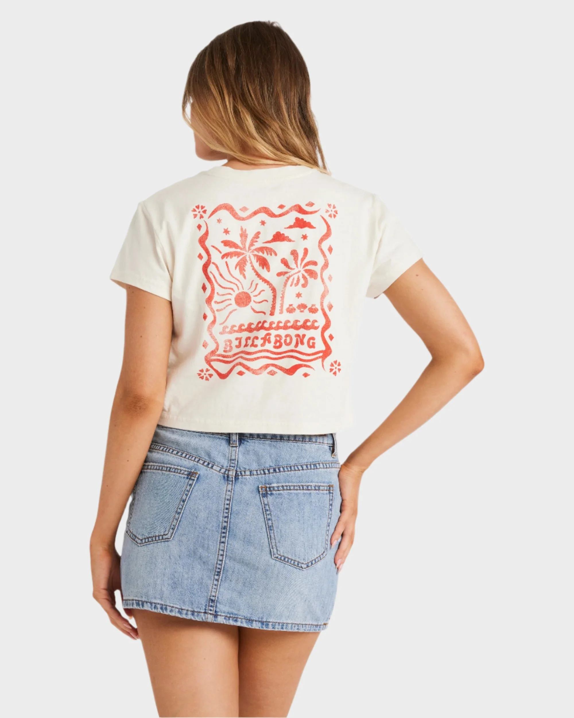 Womens Coco Palm Lover Crop T-Shirt - Image 2