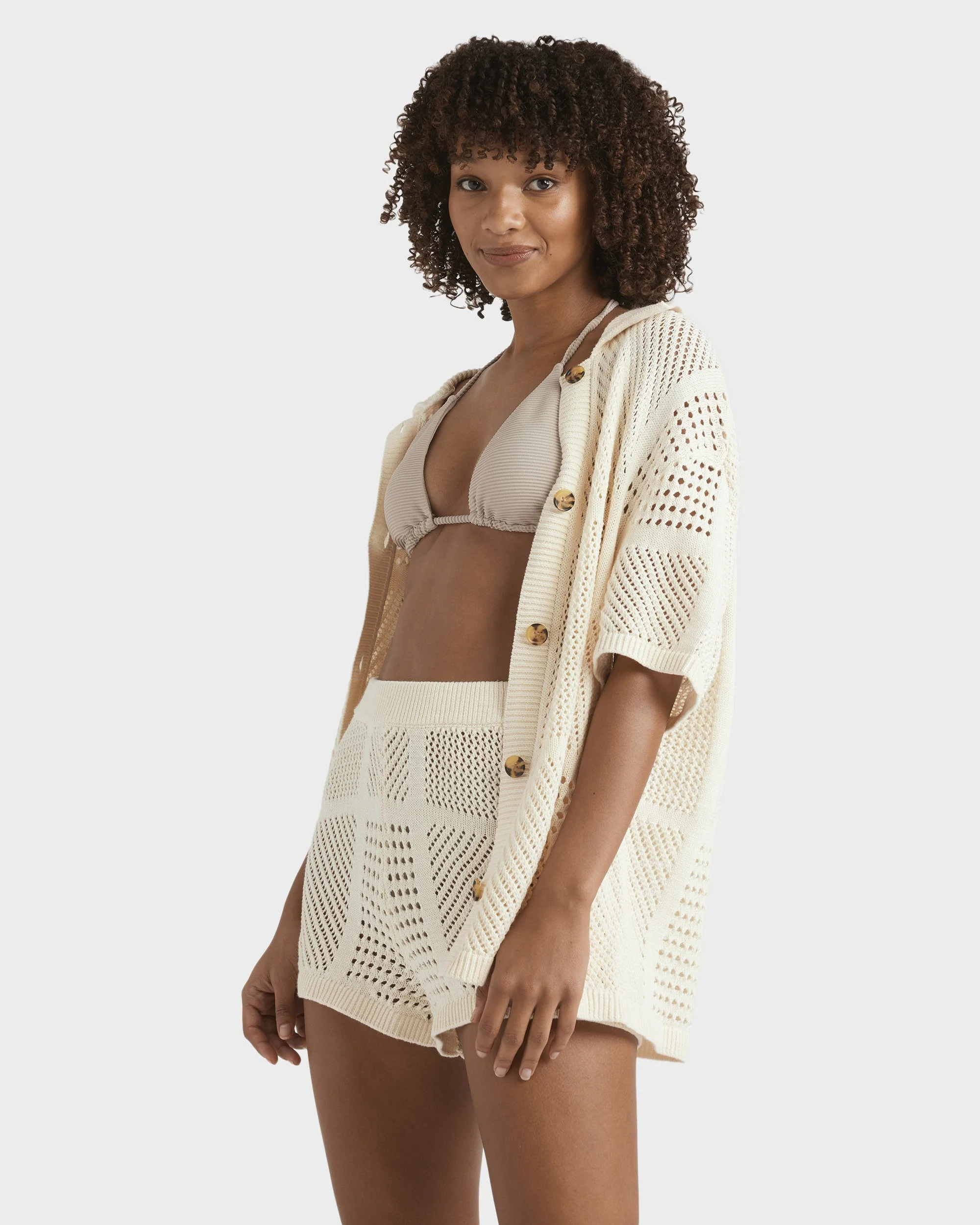 Womens Cool Down Elastic Waist Shorts - Image 3