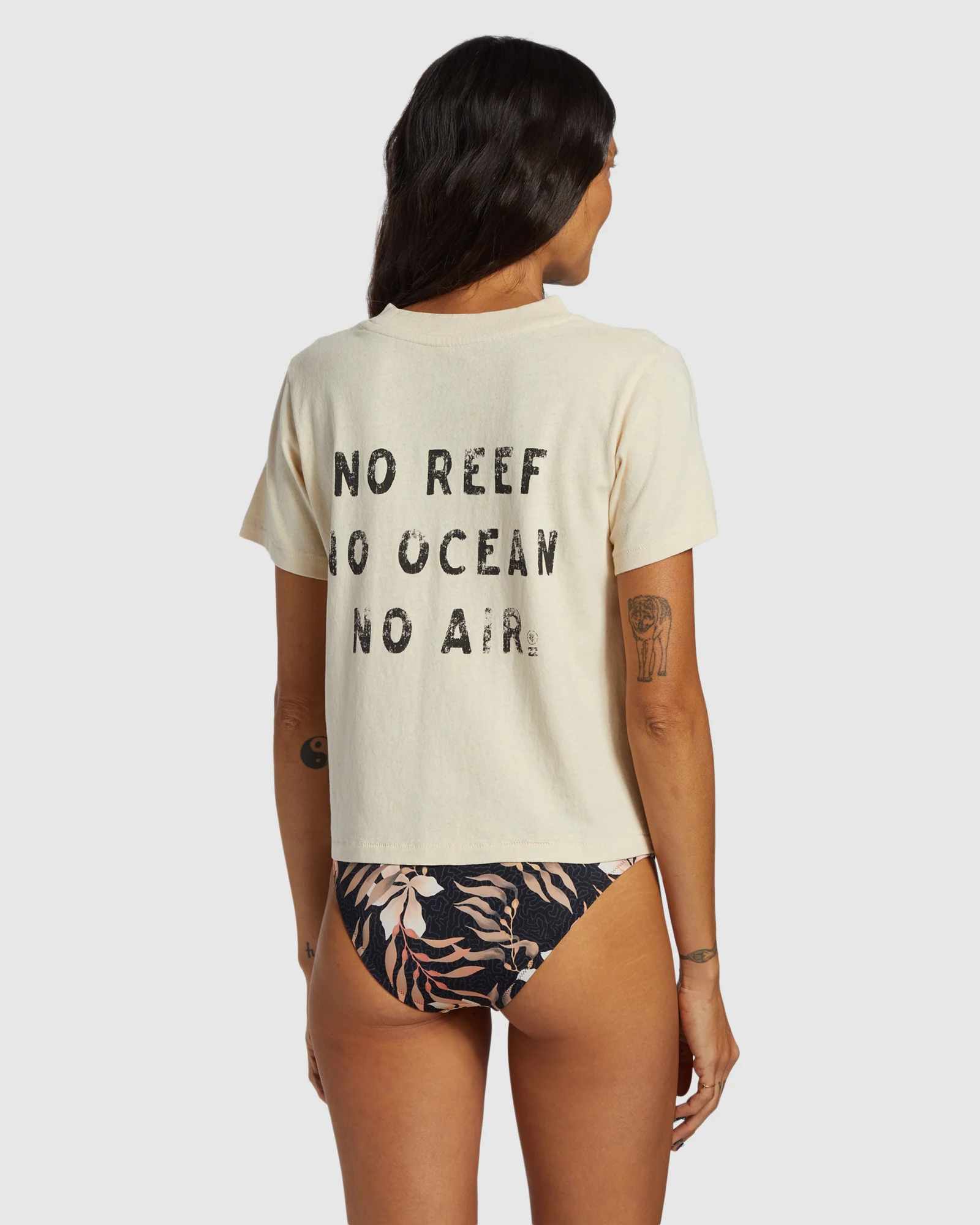 Womens Coral Gardener Shrunken T-Shirt - Image 3