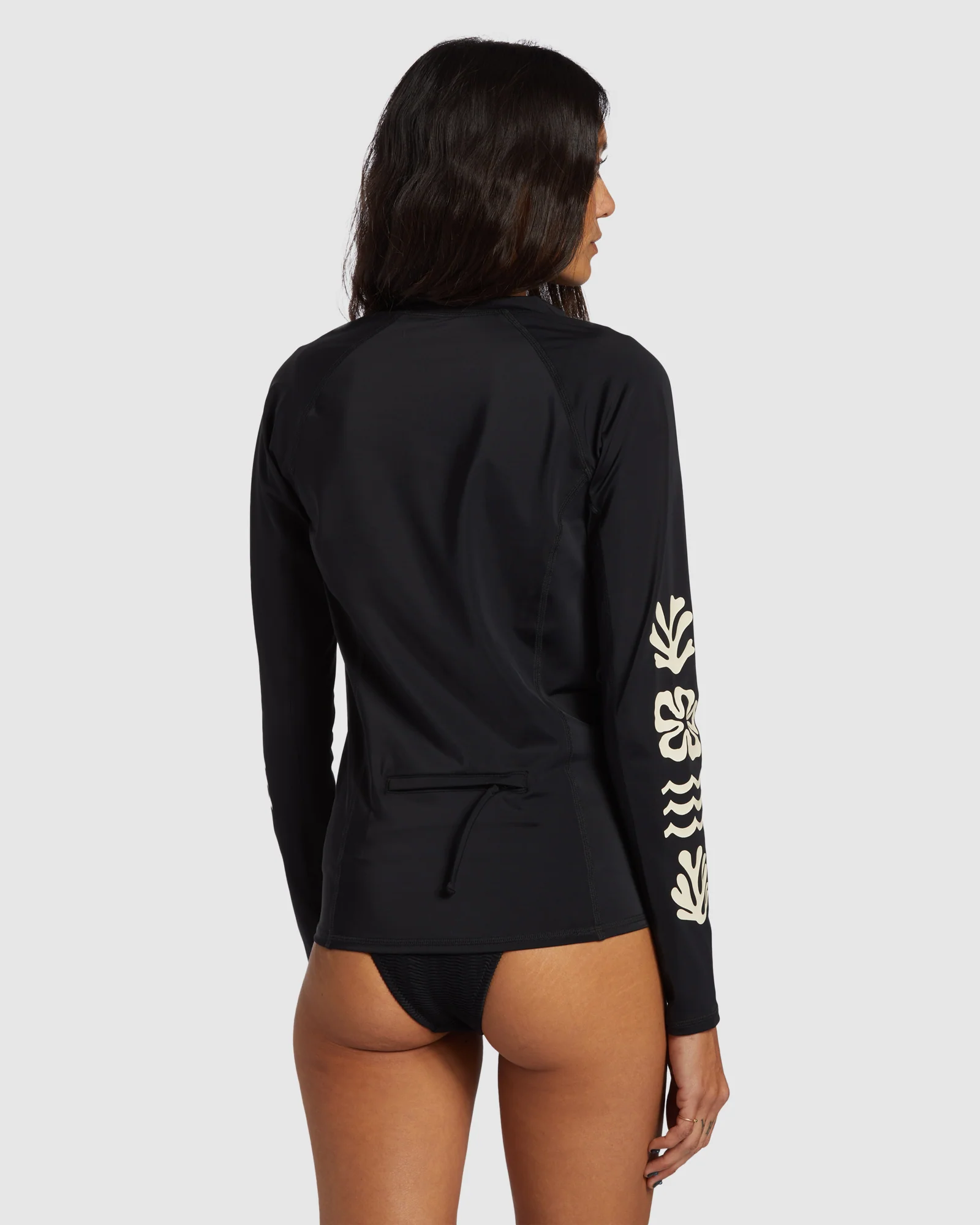Womens Coral Gardeners Half Zip Long Sleeve Rash Vest - Image 3